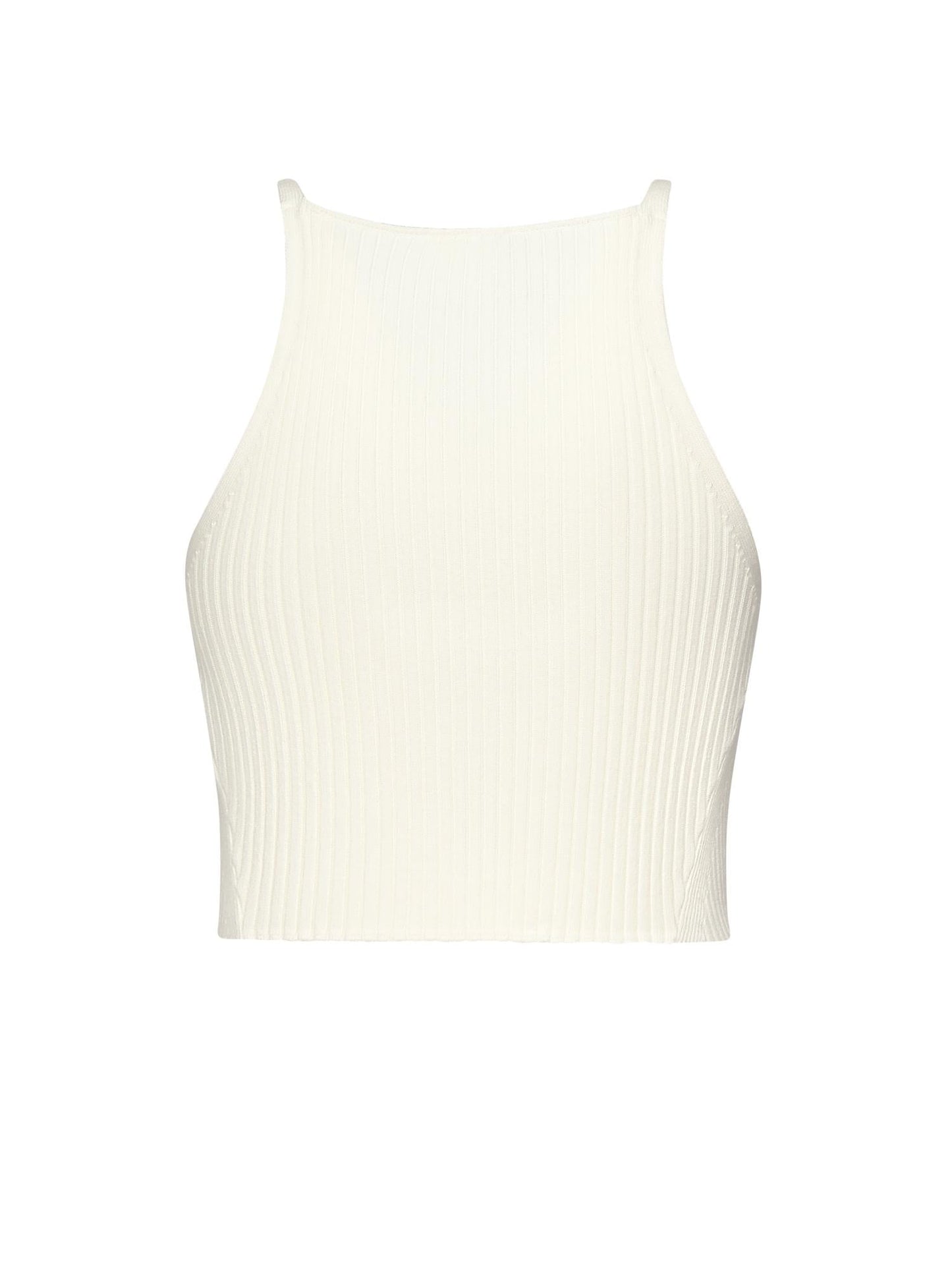 Top in maglia a coste