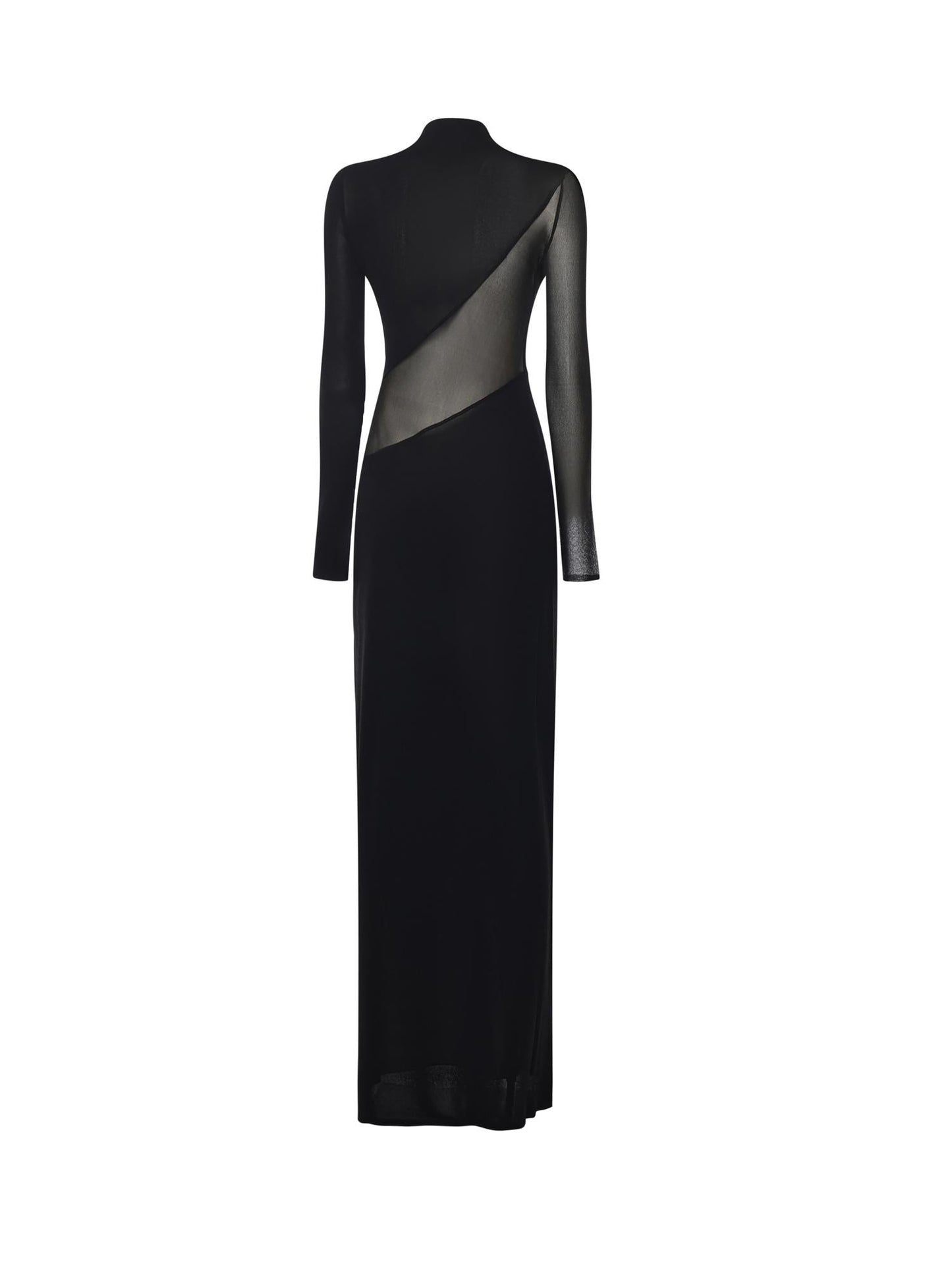 Abito con cut-out in maglia di seta