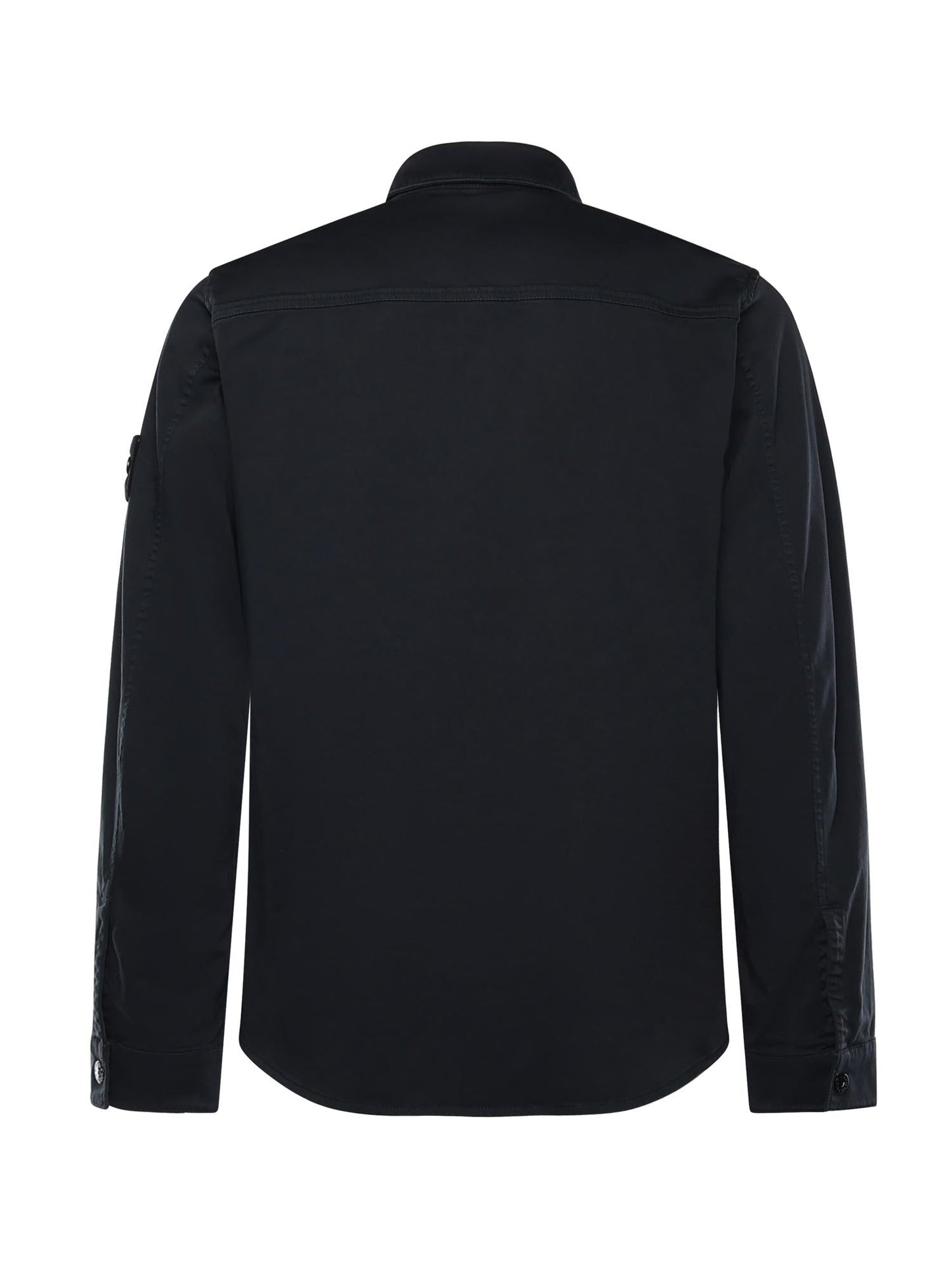 Overshirt in raso di cotone con logo