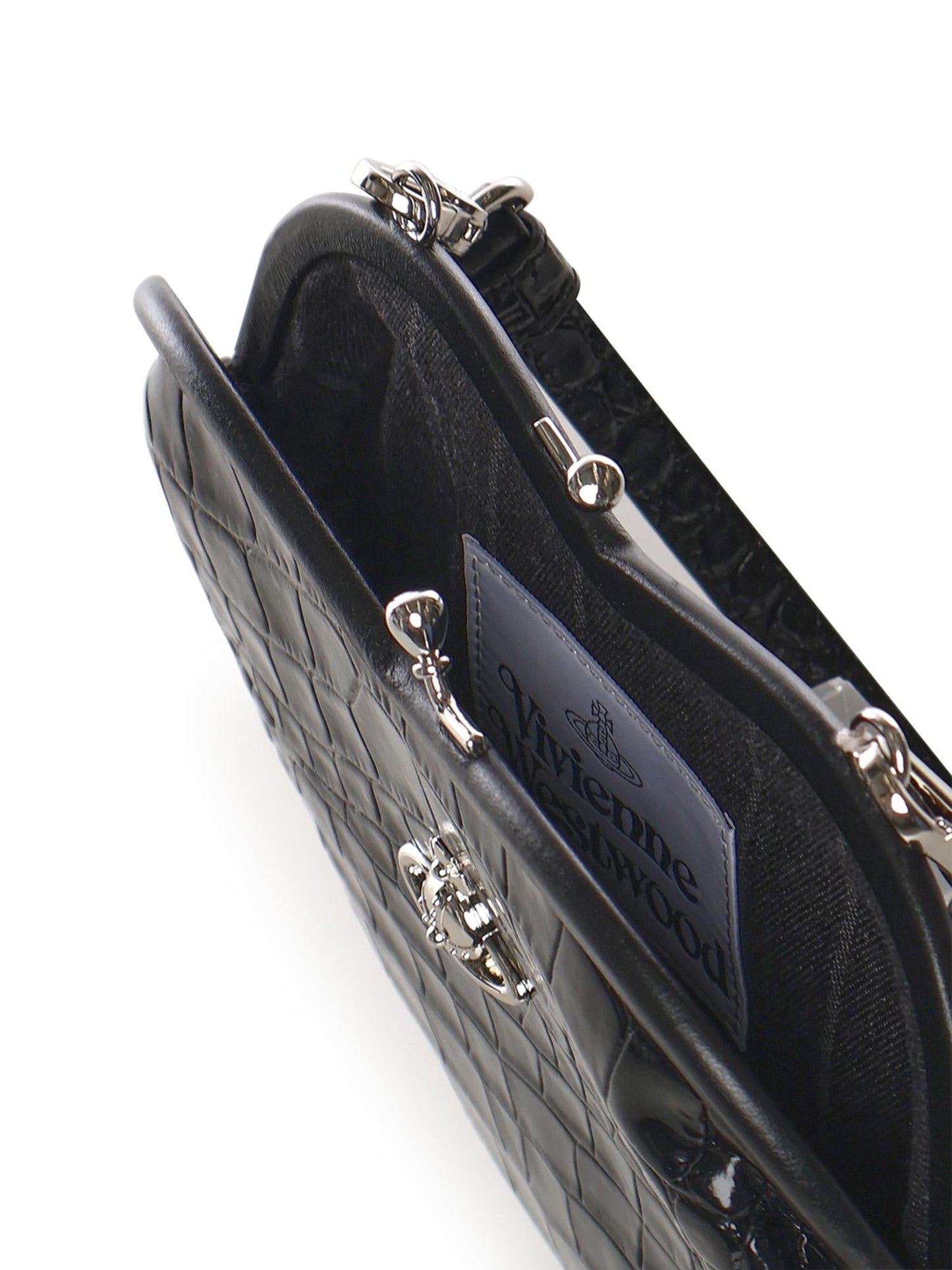Borsa Belle Heart Frame in pelle