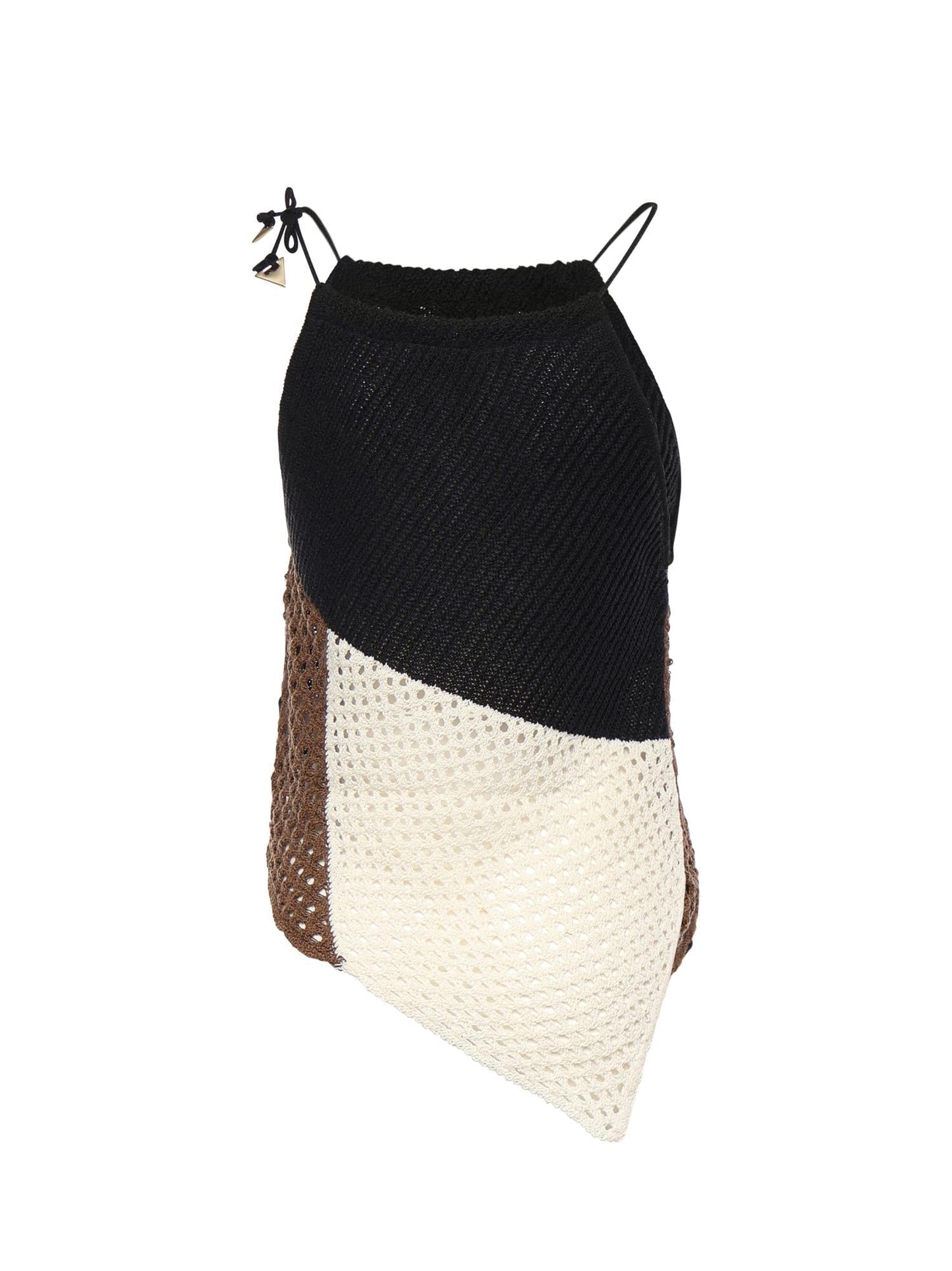 Top asimmetrico in maglia