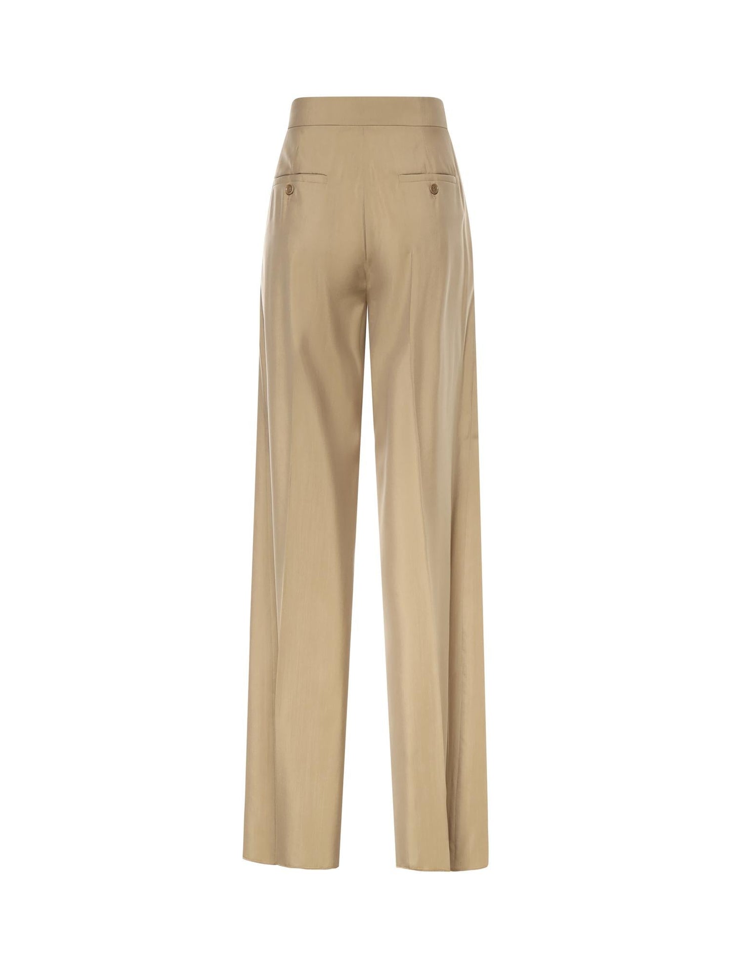 Pantalone in popeline di lana e seta