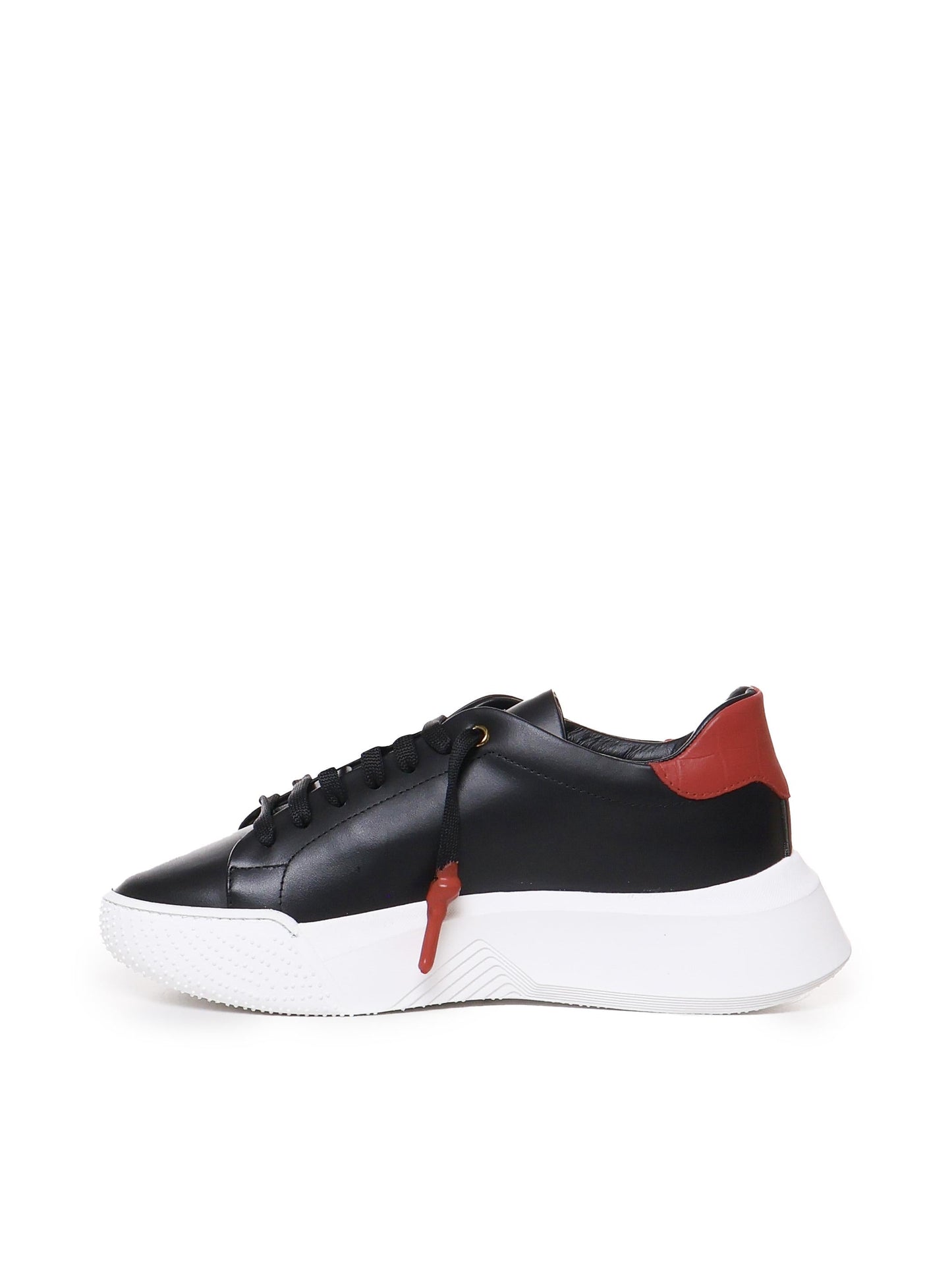 Sneakers Nemesis in pelle con lacci cerati