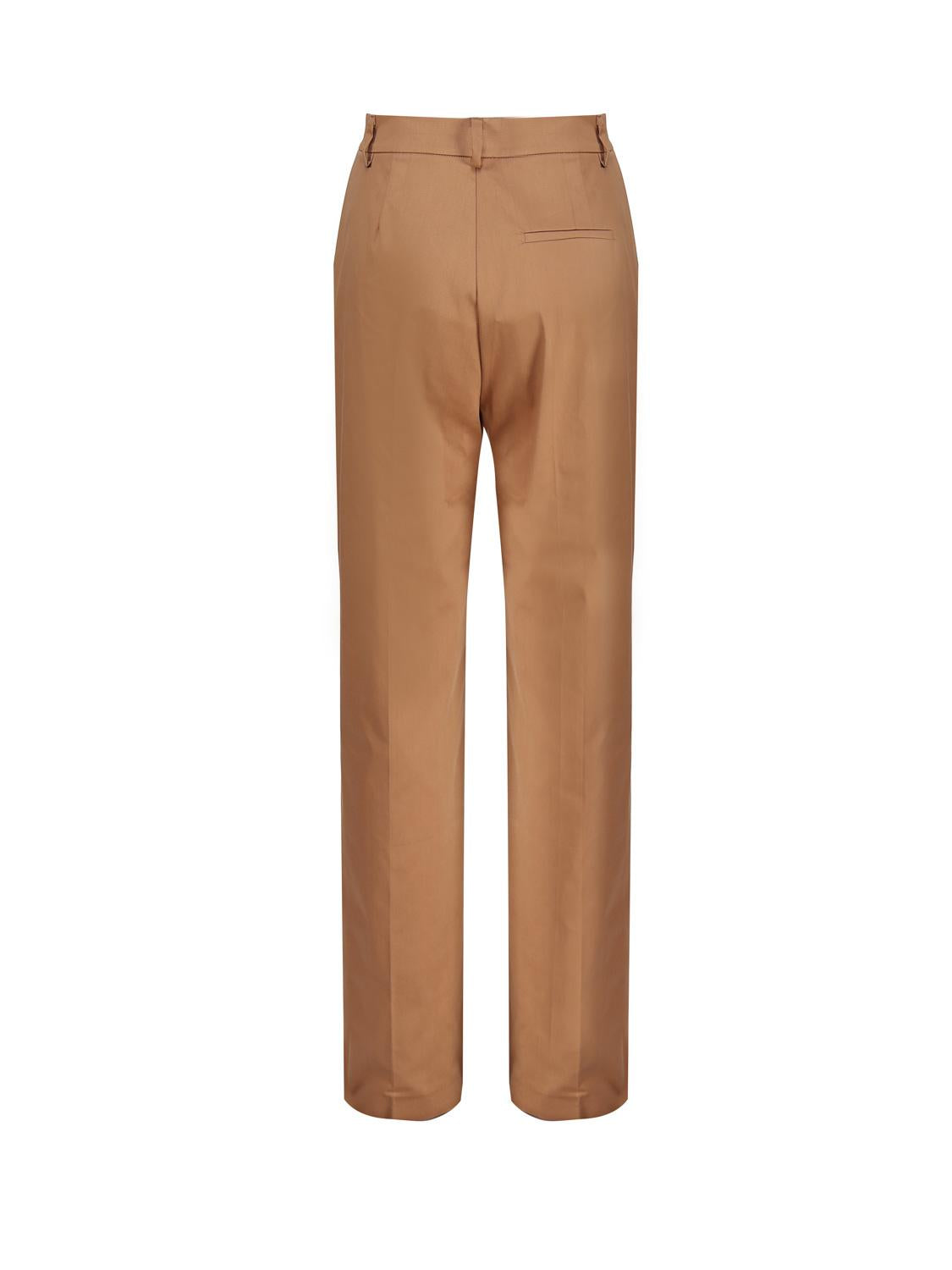 Pantaloni in cotone a vita alta