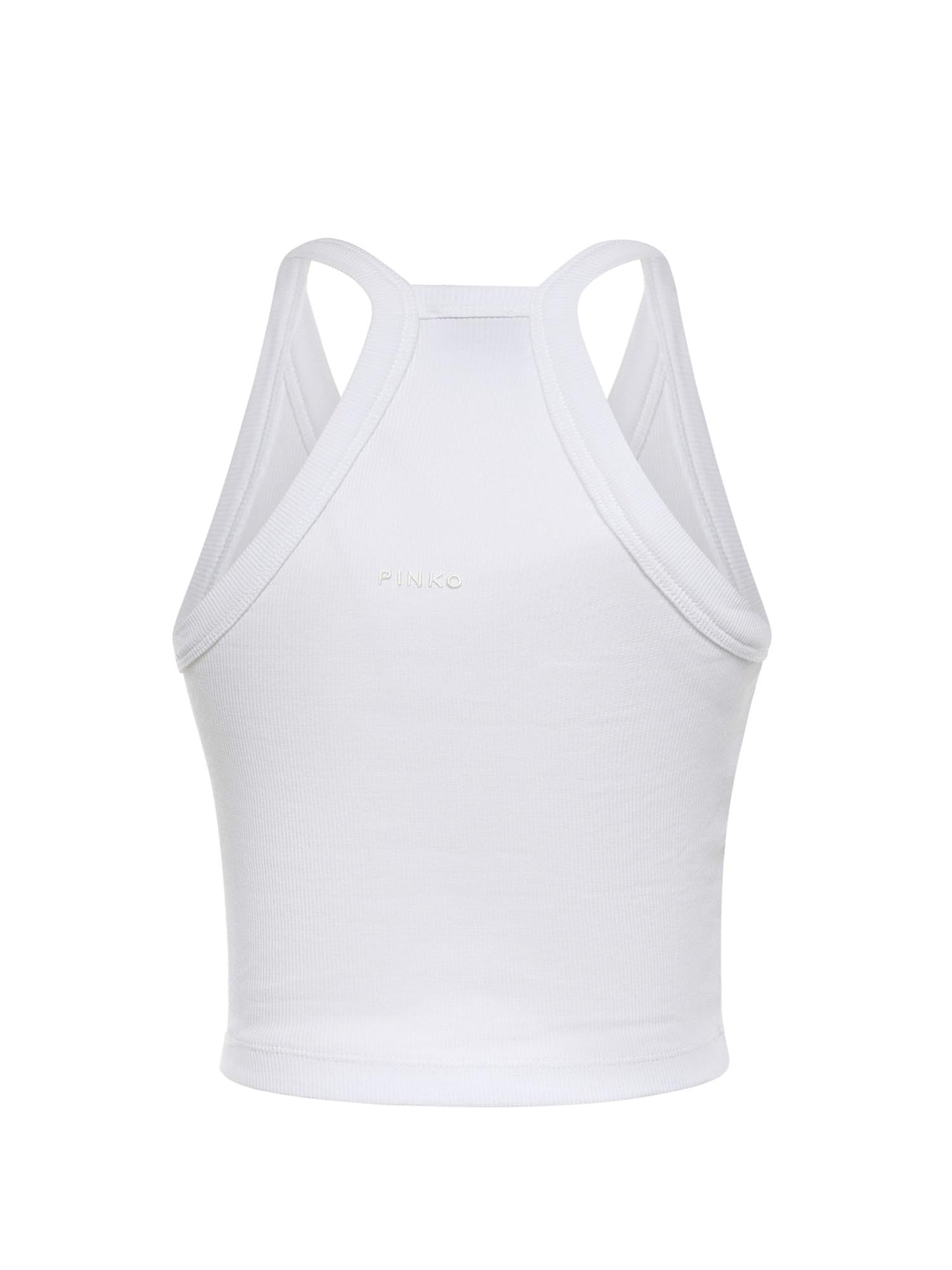 Canotta cropped con scollo asimmetrico