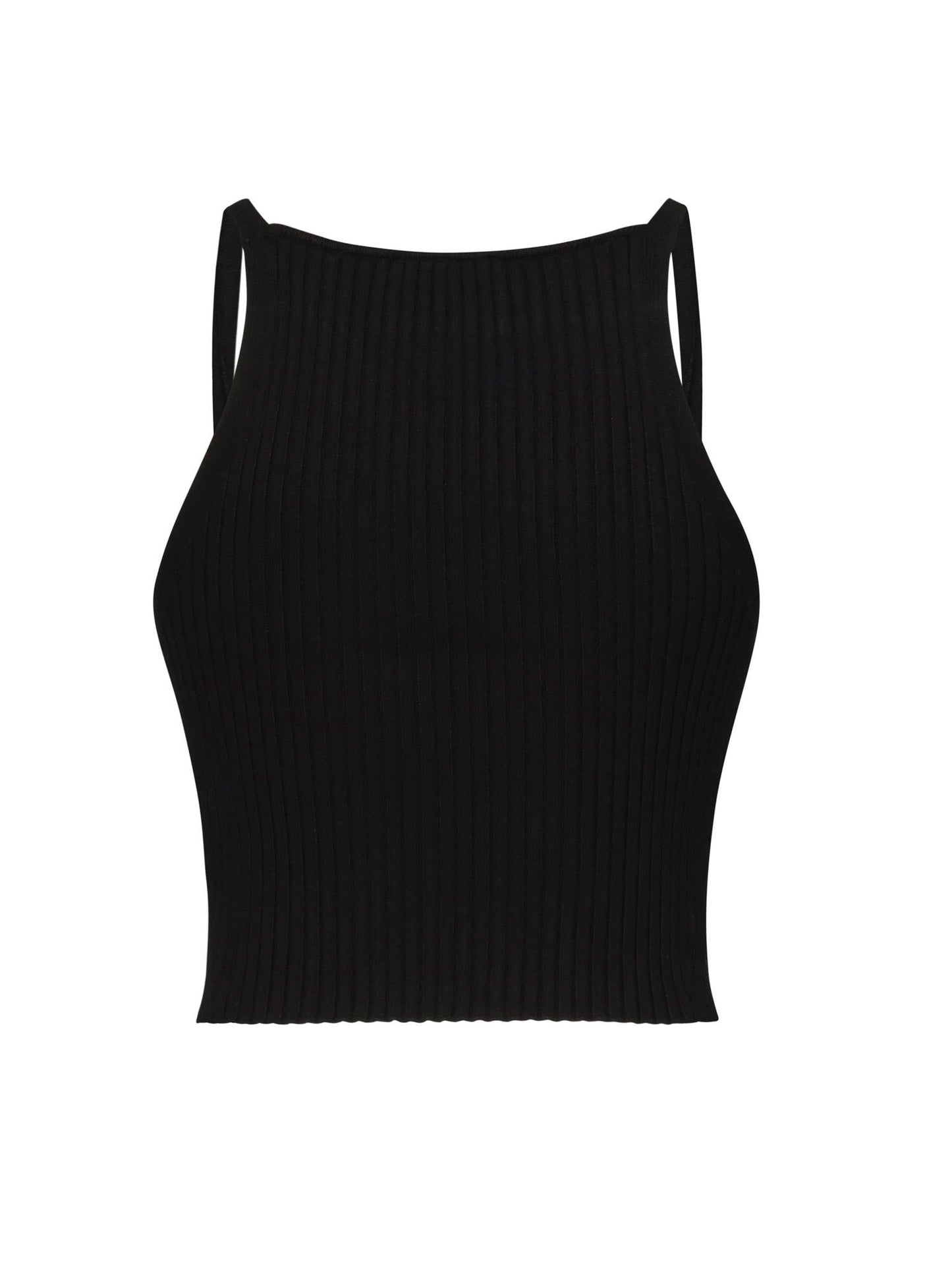 Top in maglia a coste