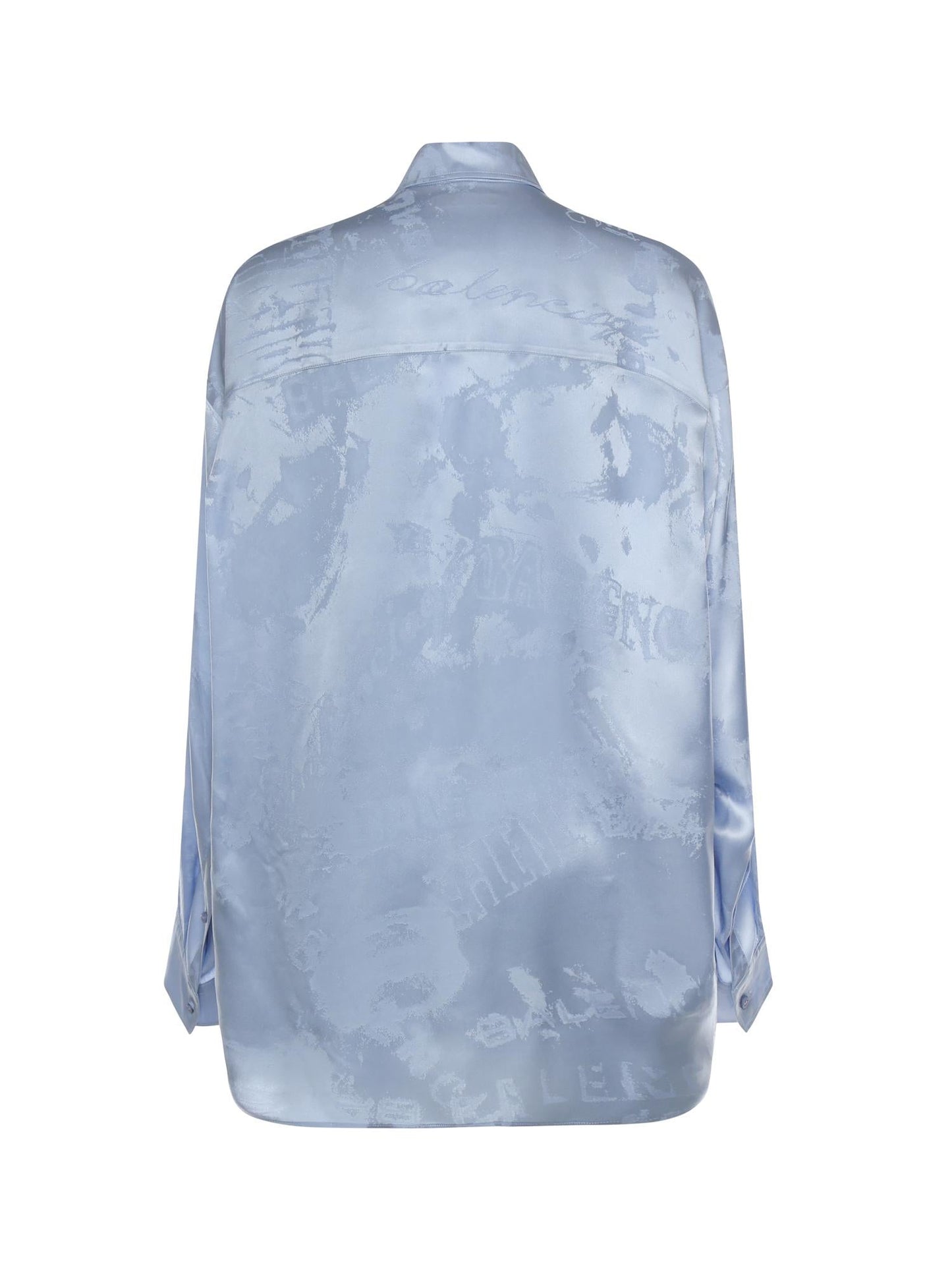 Camicia Cocoon Washed Crayon Allover in seta jacquard