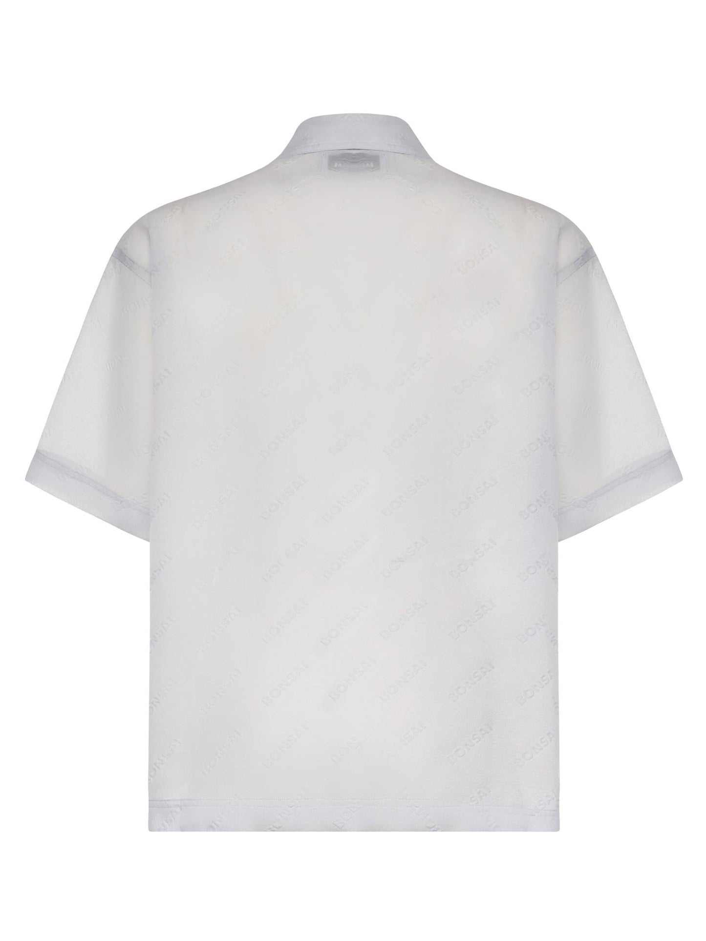 Camicia con logo in misto cotone