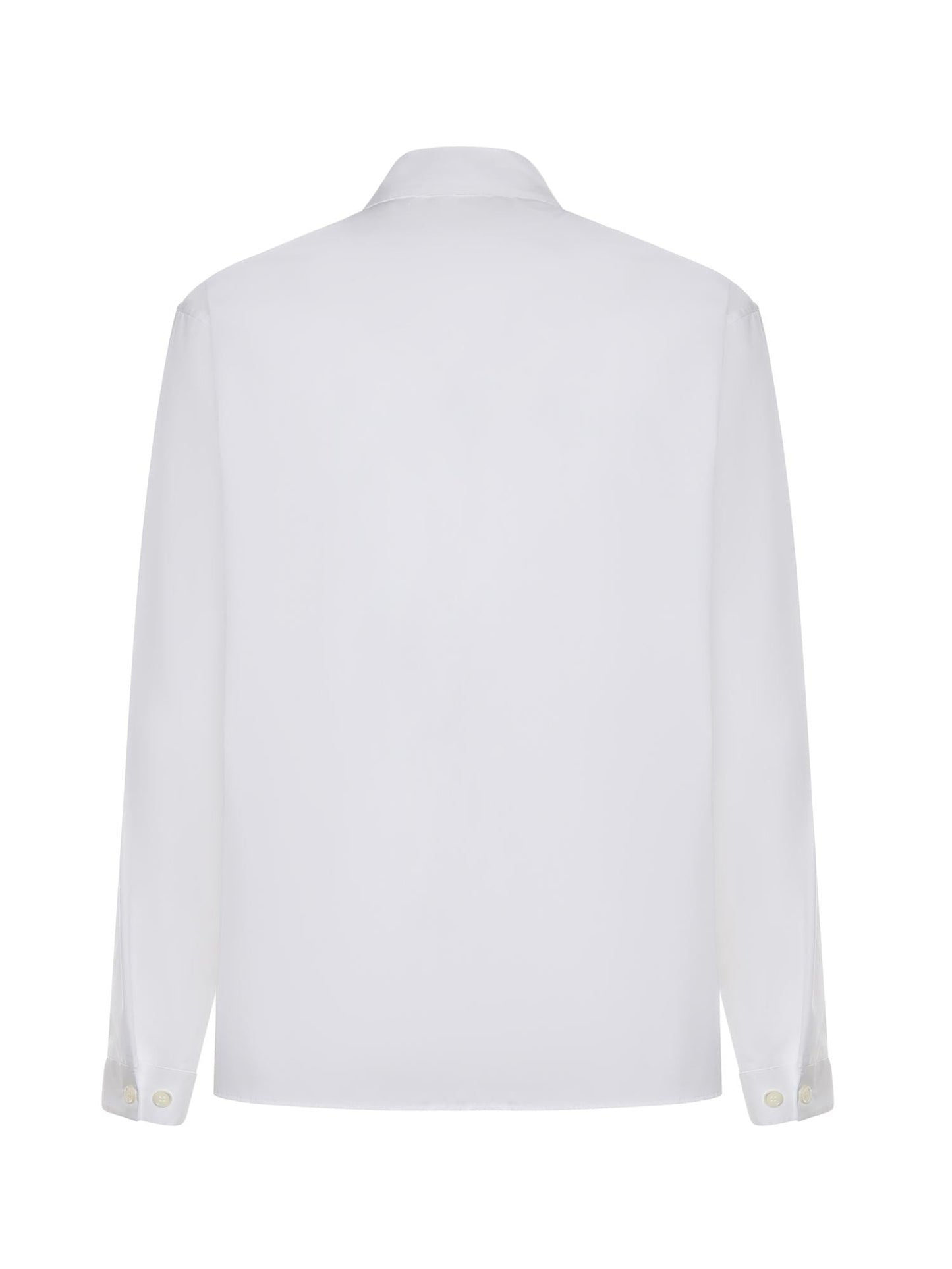 Camicia con zip in popeline di cotone