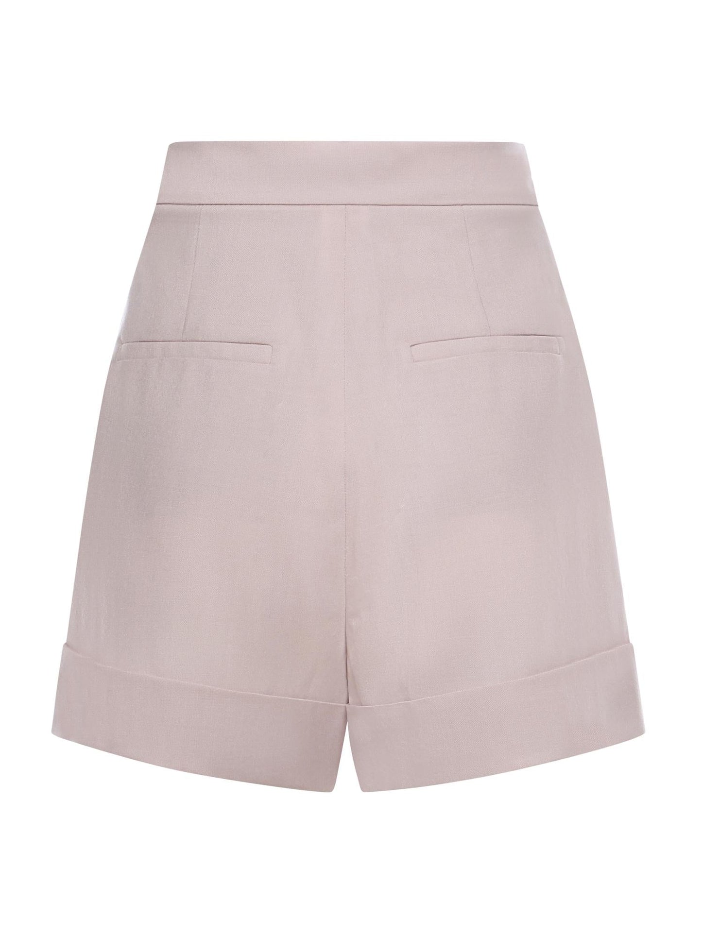 Short in tela di lana mohair e seta