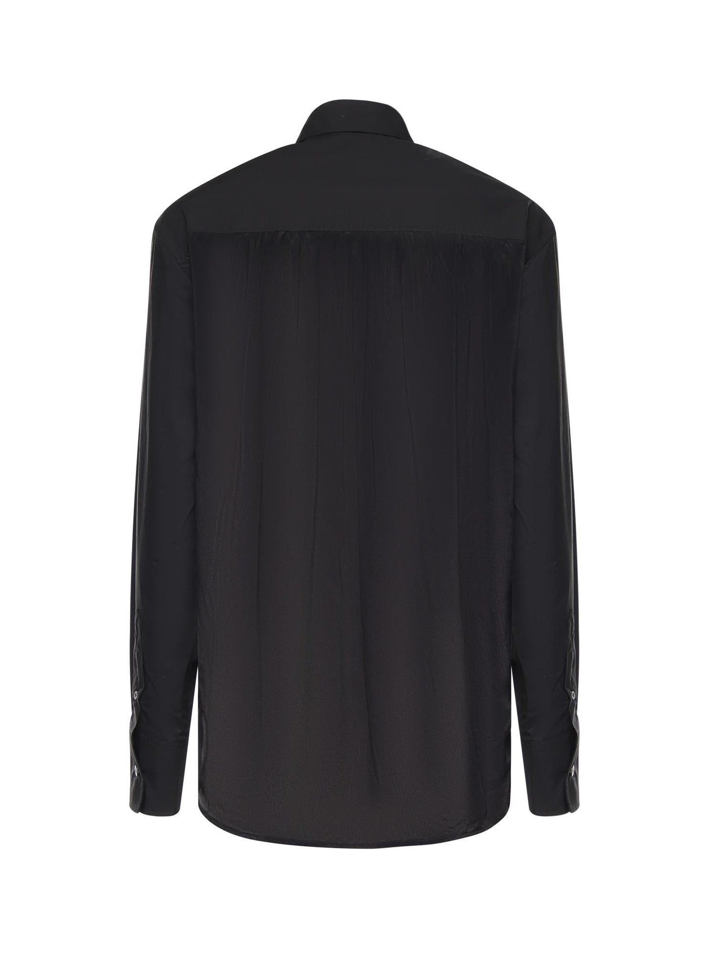 Camicia in popeline e crêpe