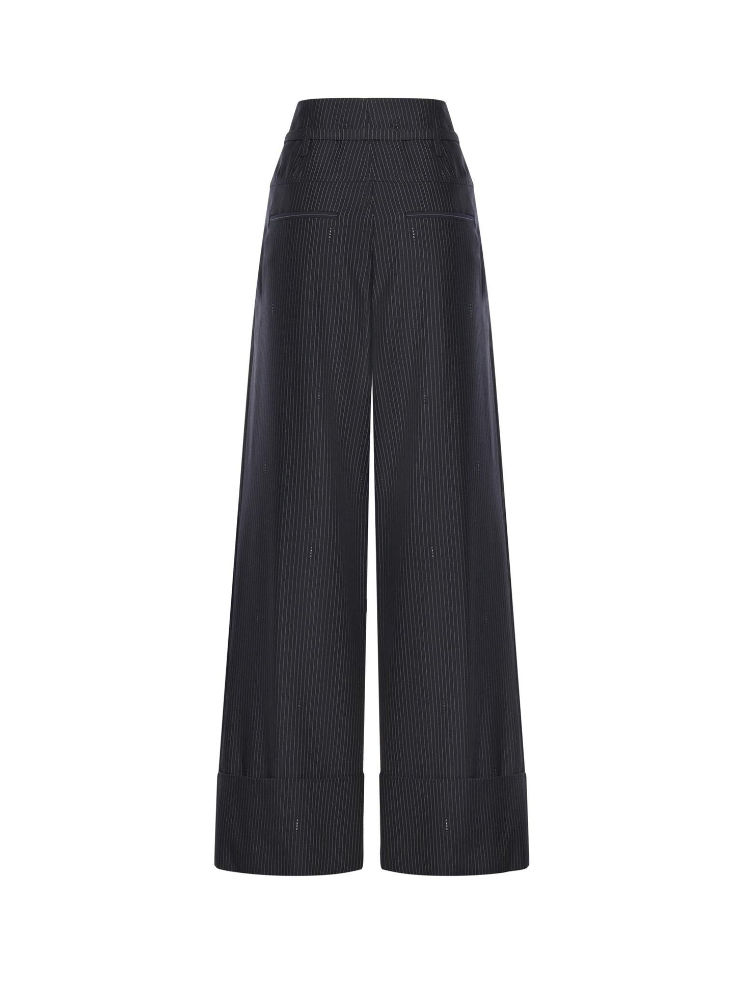 Pantaloni in lana gessata