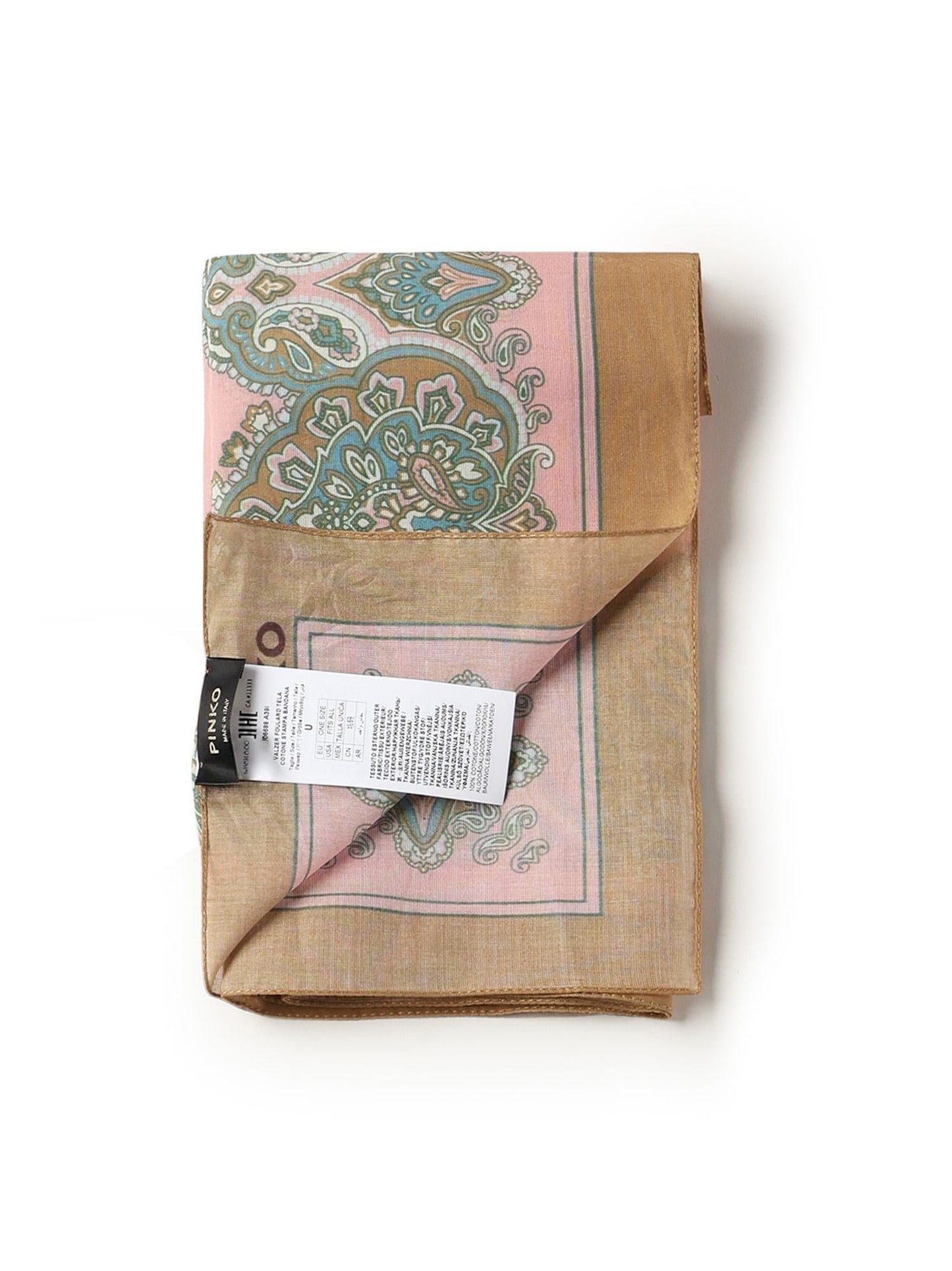 Foulard in cotone con logo