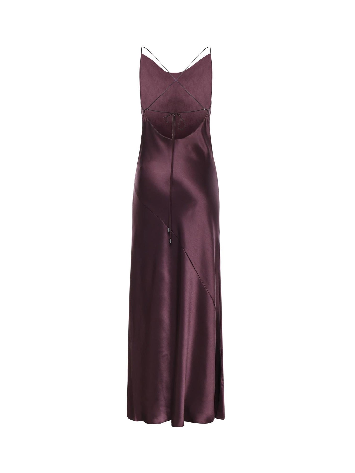 Abito slipdress lungo in satin
