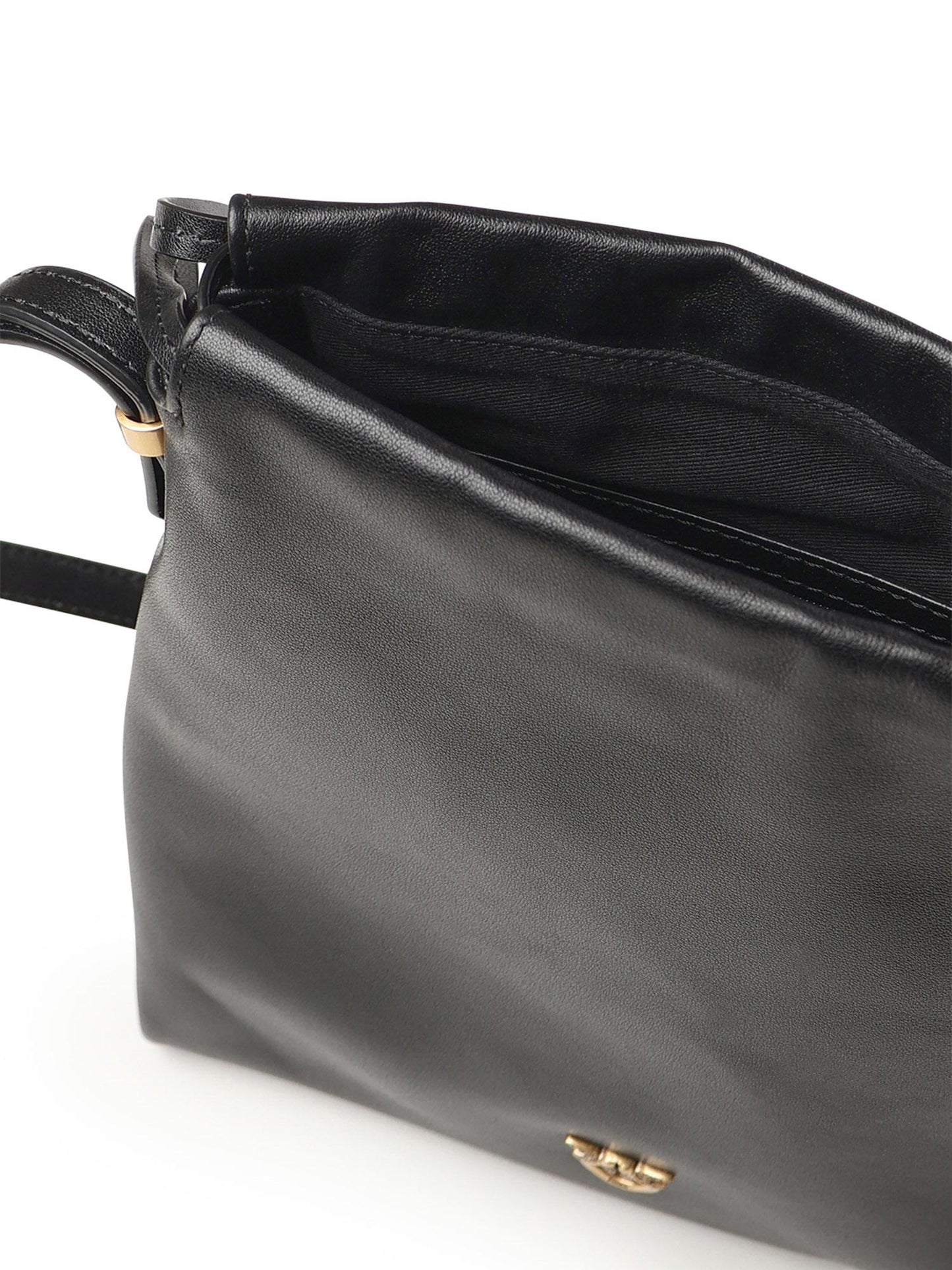 Borsa a spalla Mini Slouchy Bag in pelle con logo