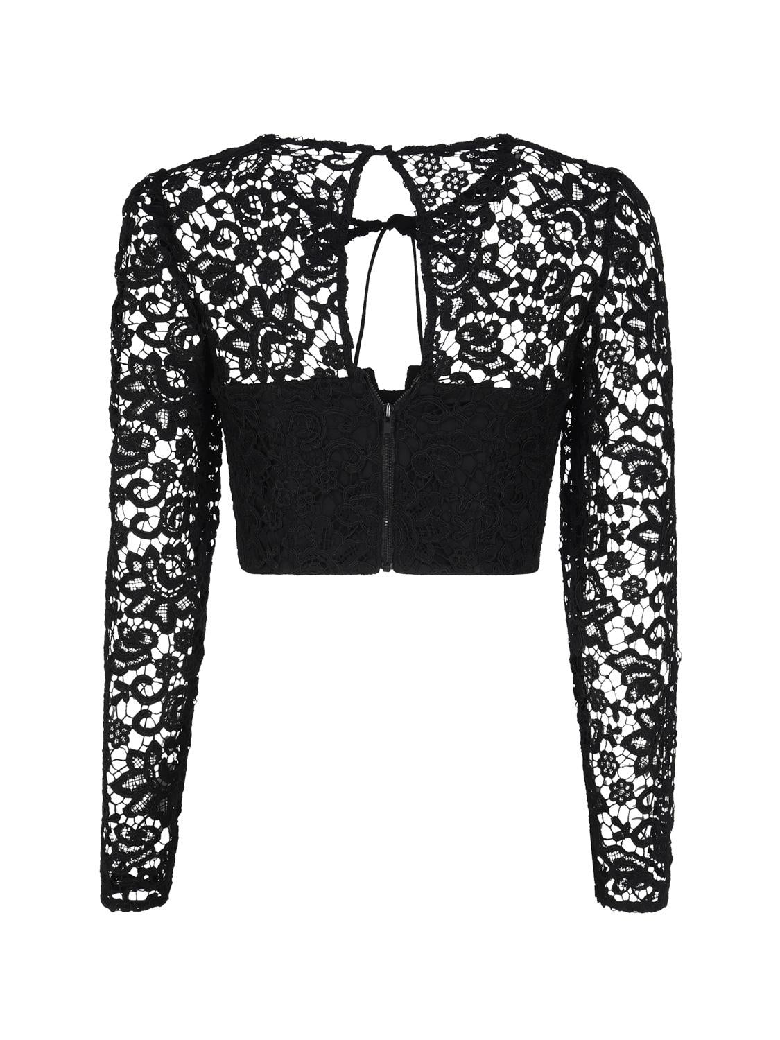 Top corto in pizzo