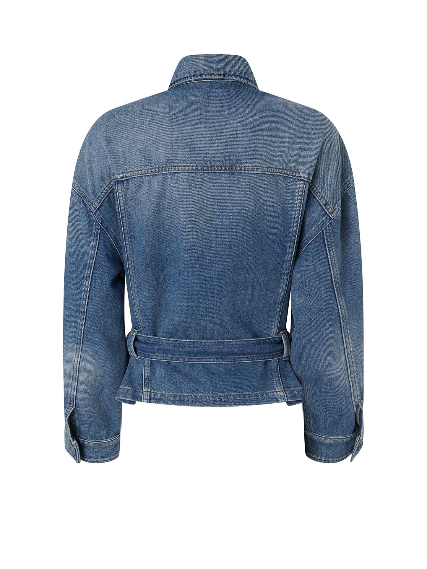 Giubbino in denim con cintura