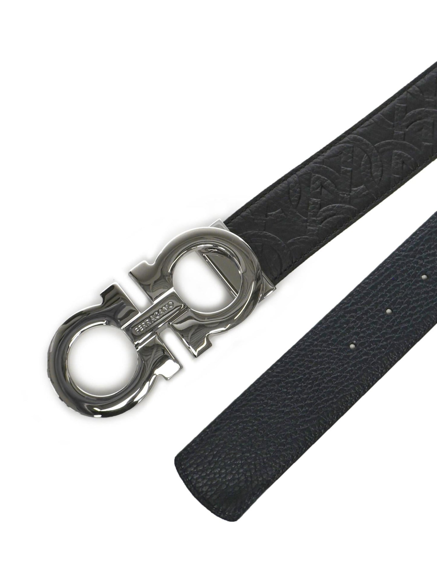 Cintura Gancini in pelle
