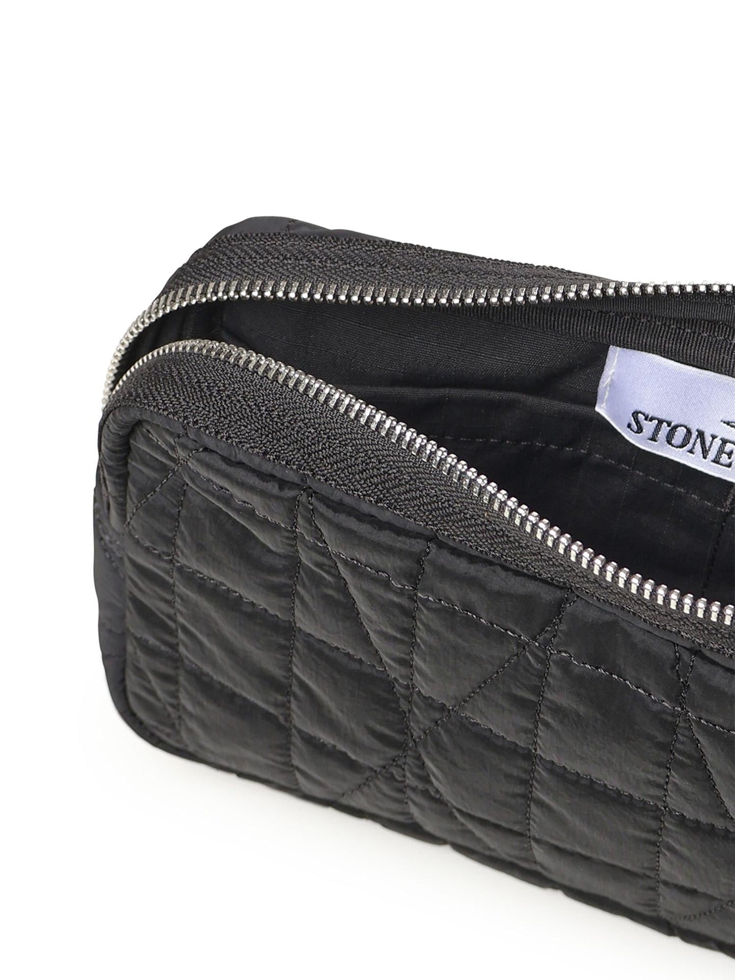 Pochette in nylon metal con logo