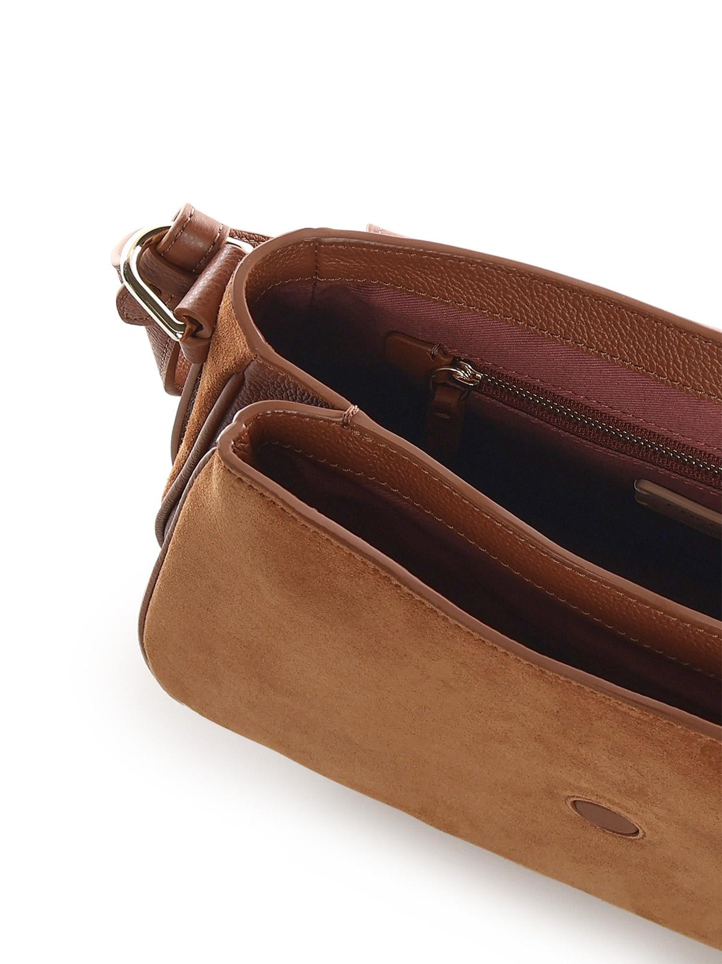 Borsa a spalla Mavery Large in suede