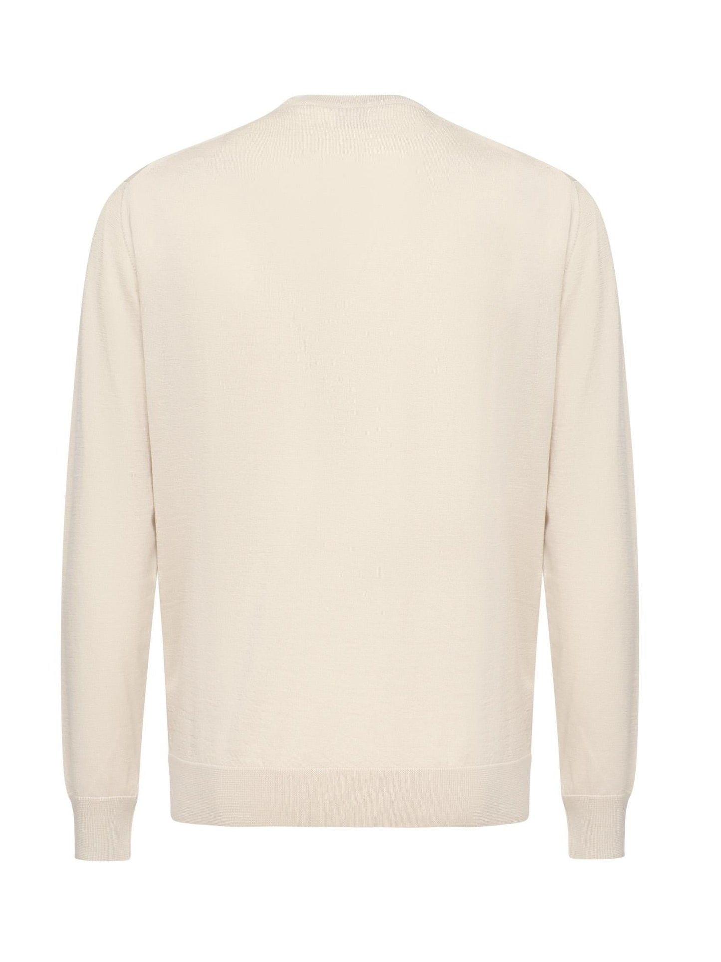 Maglia girocollo in lana e seta