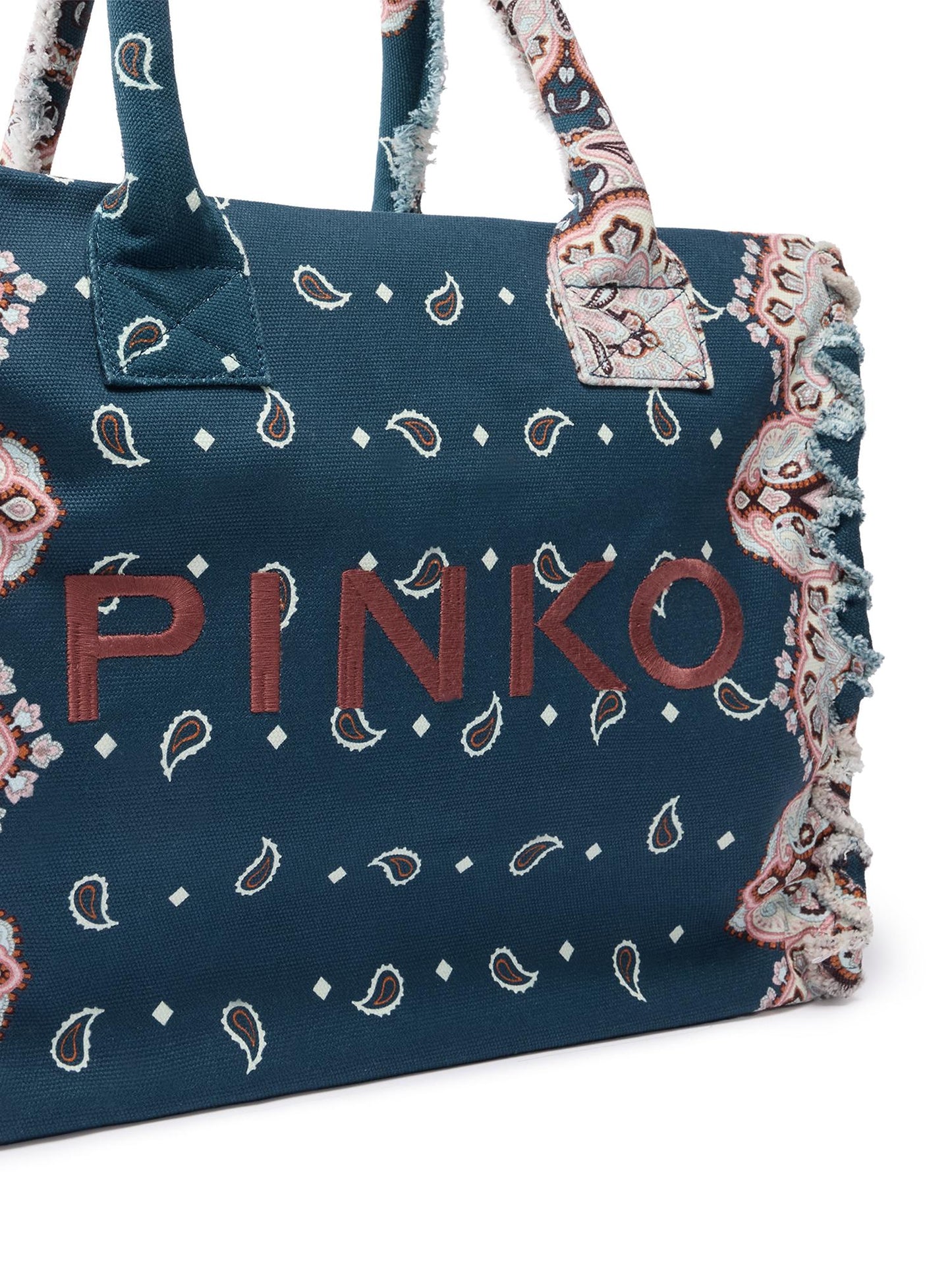 Borsa shopper in cotone con logo