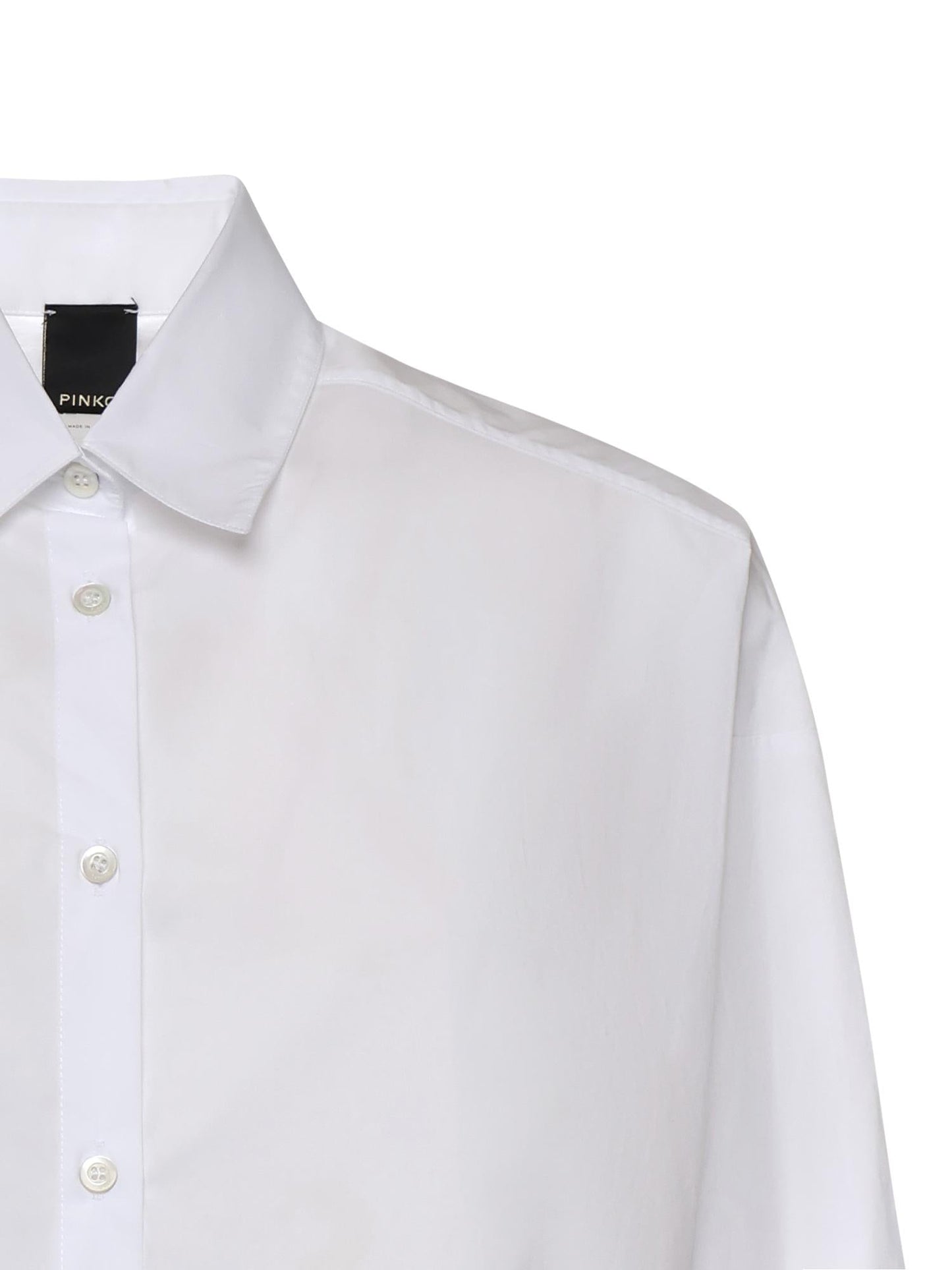 Camicia cropped in cotone