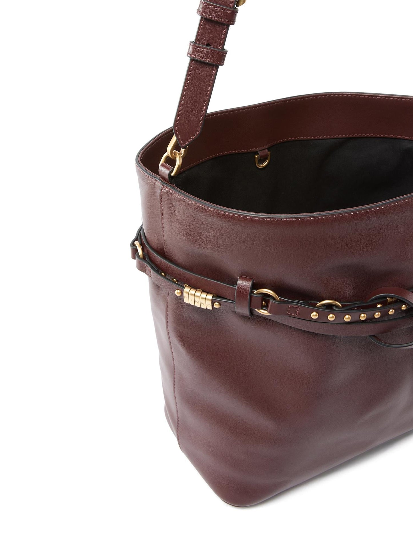 Borsa a spalla media Bucket Belt Bag in pelle