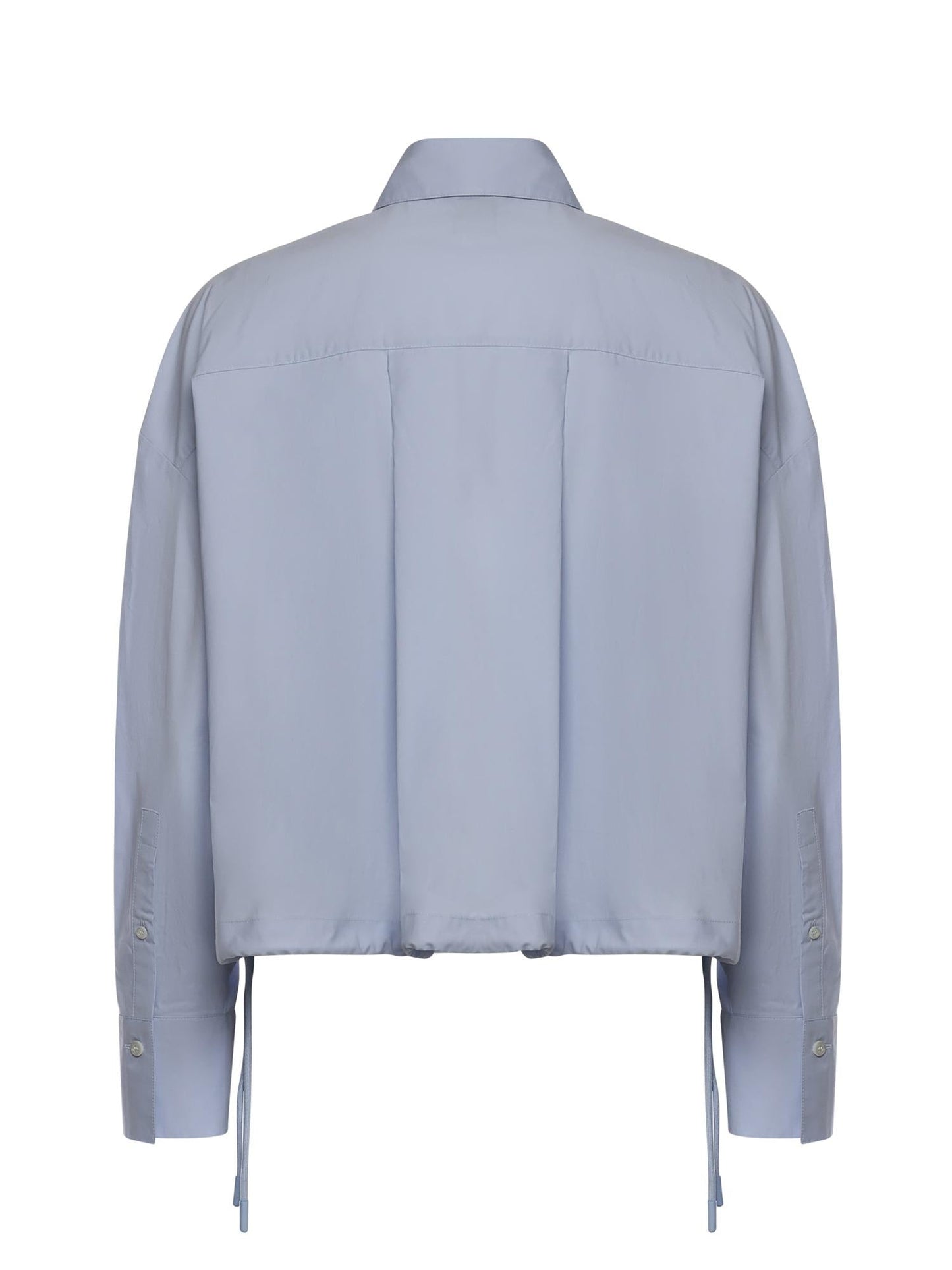 Camicia cropped in cotone