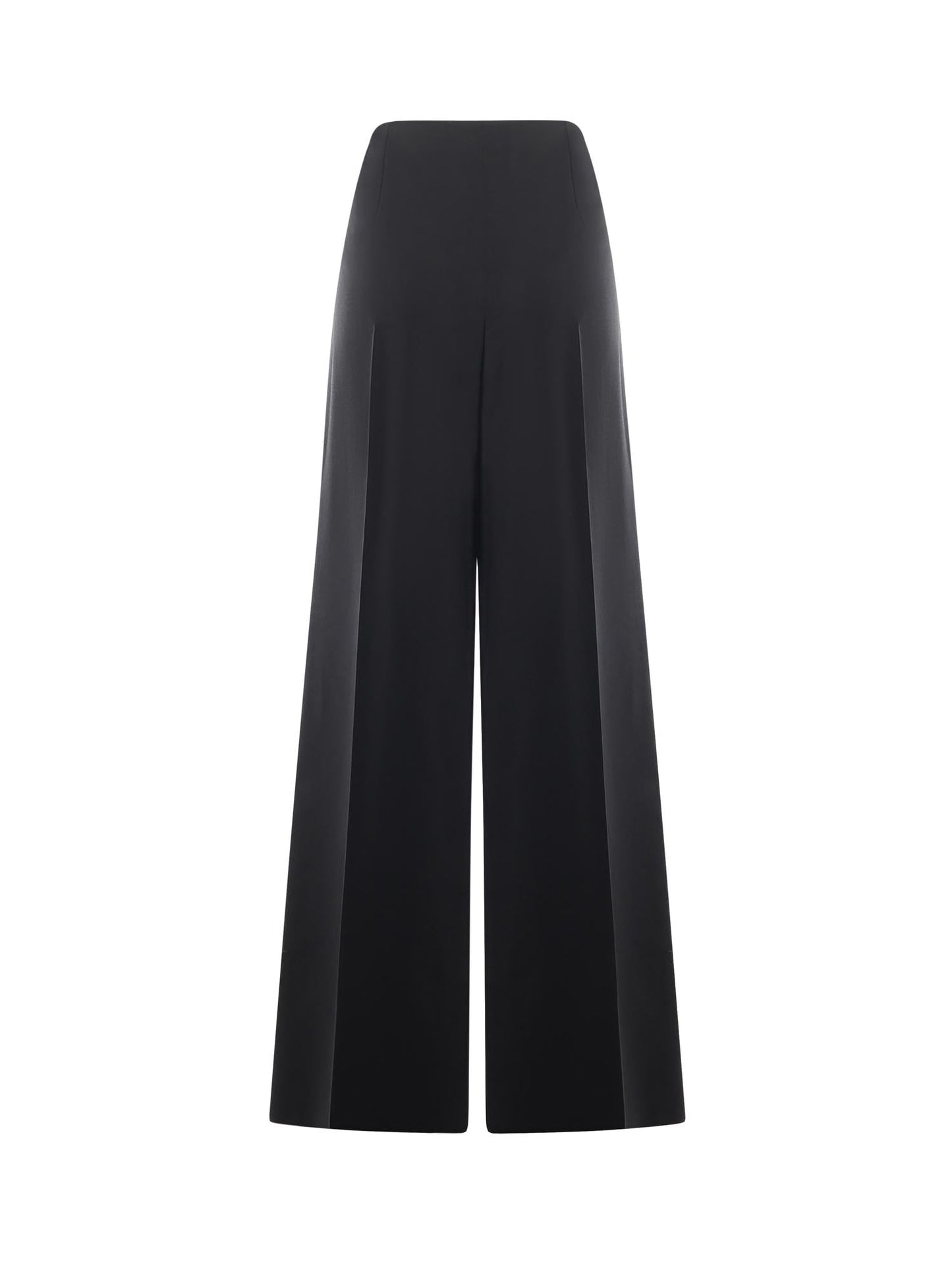 Pantaloni wide leg in lana e mohair