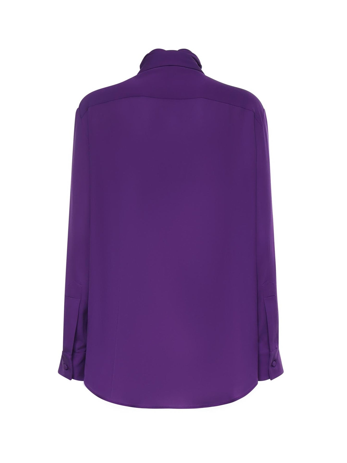 Camicia con sciarpa in georgette di seta