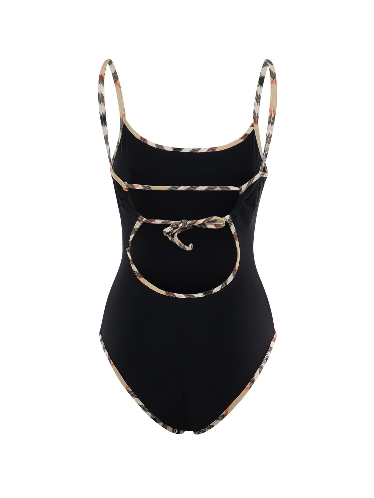 Costume da bagno con finiture Check