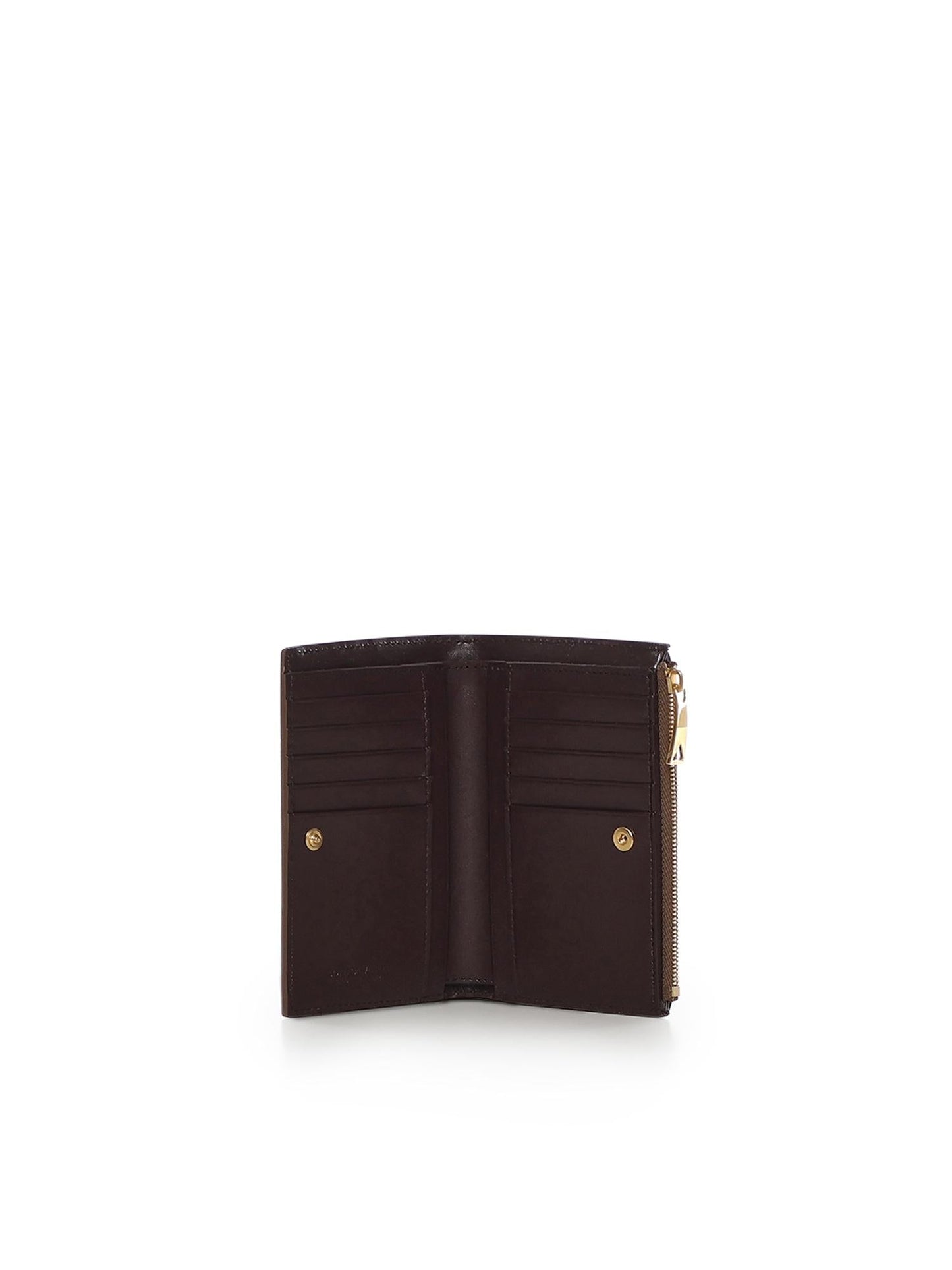 Portafoglio Intrecciato bi-fold in pelle
