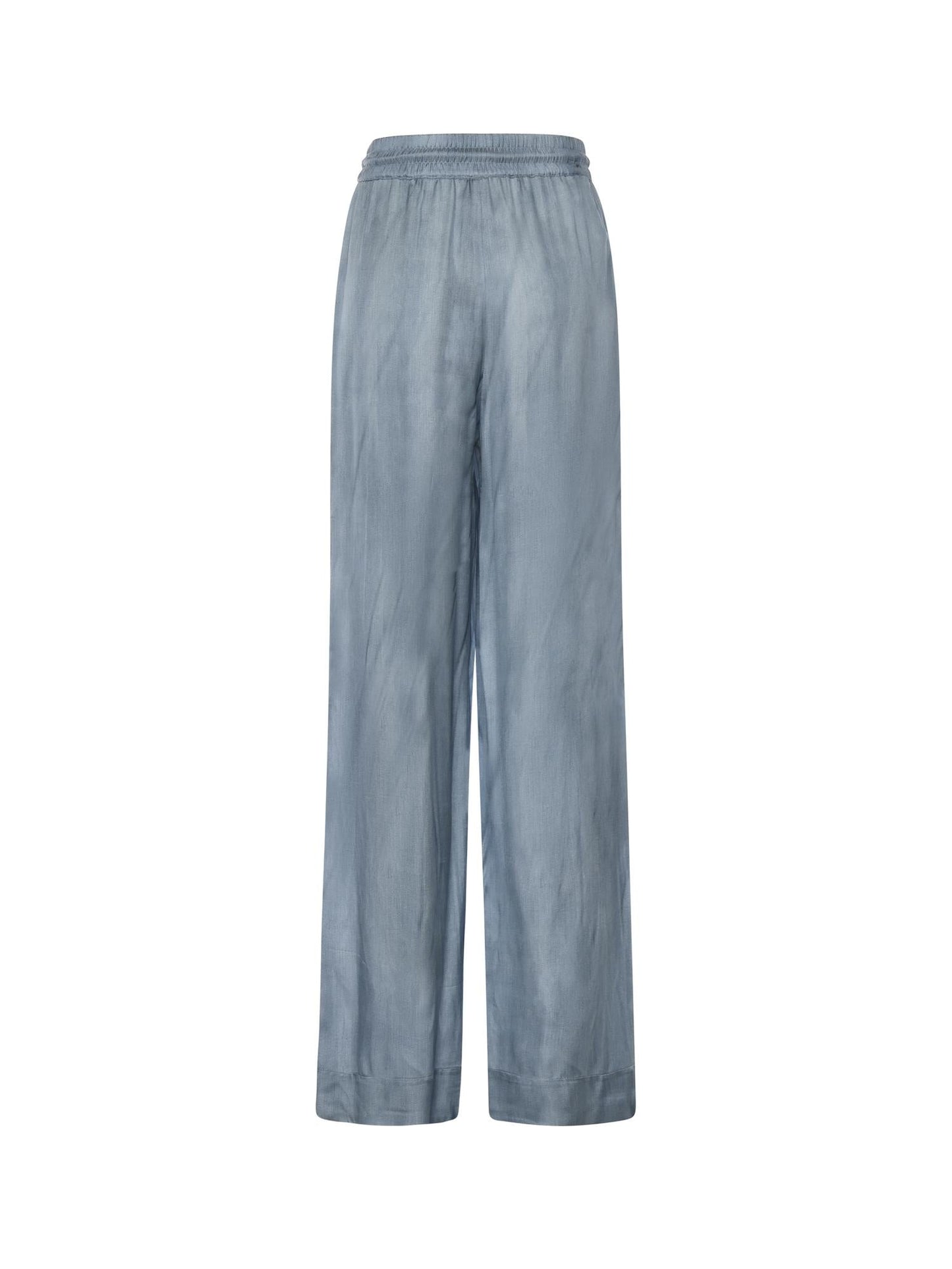 Pantaloni fluidi con stampa gioiello