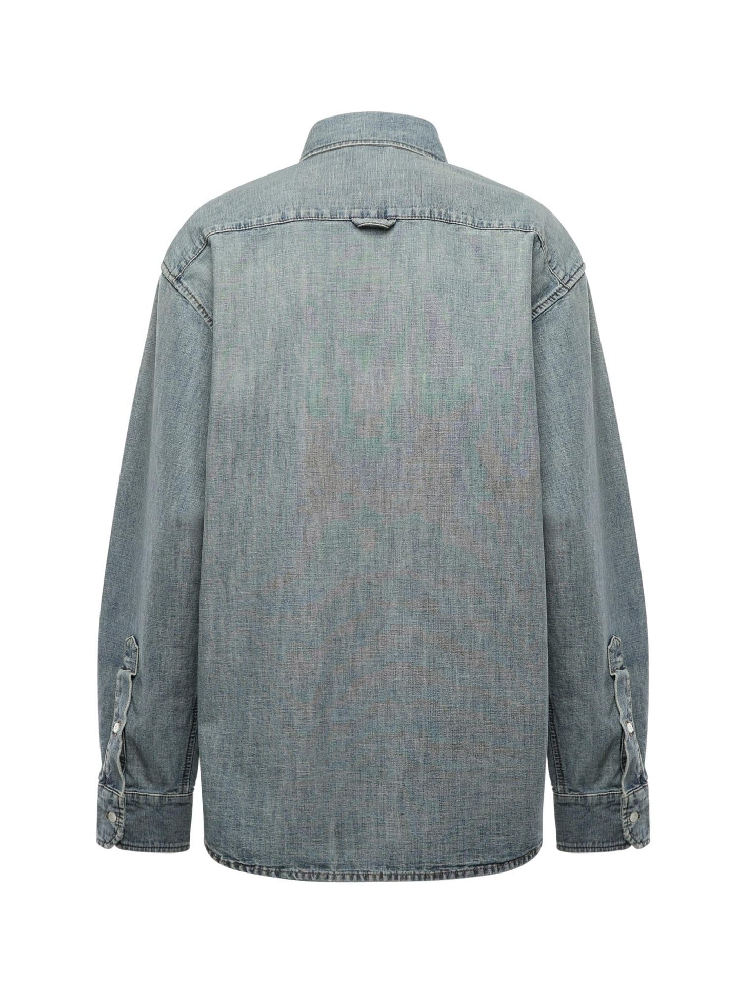 Camicia in chambray con logo