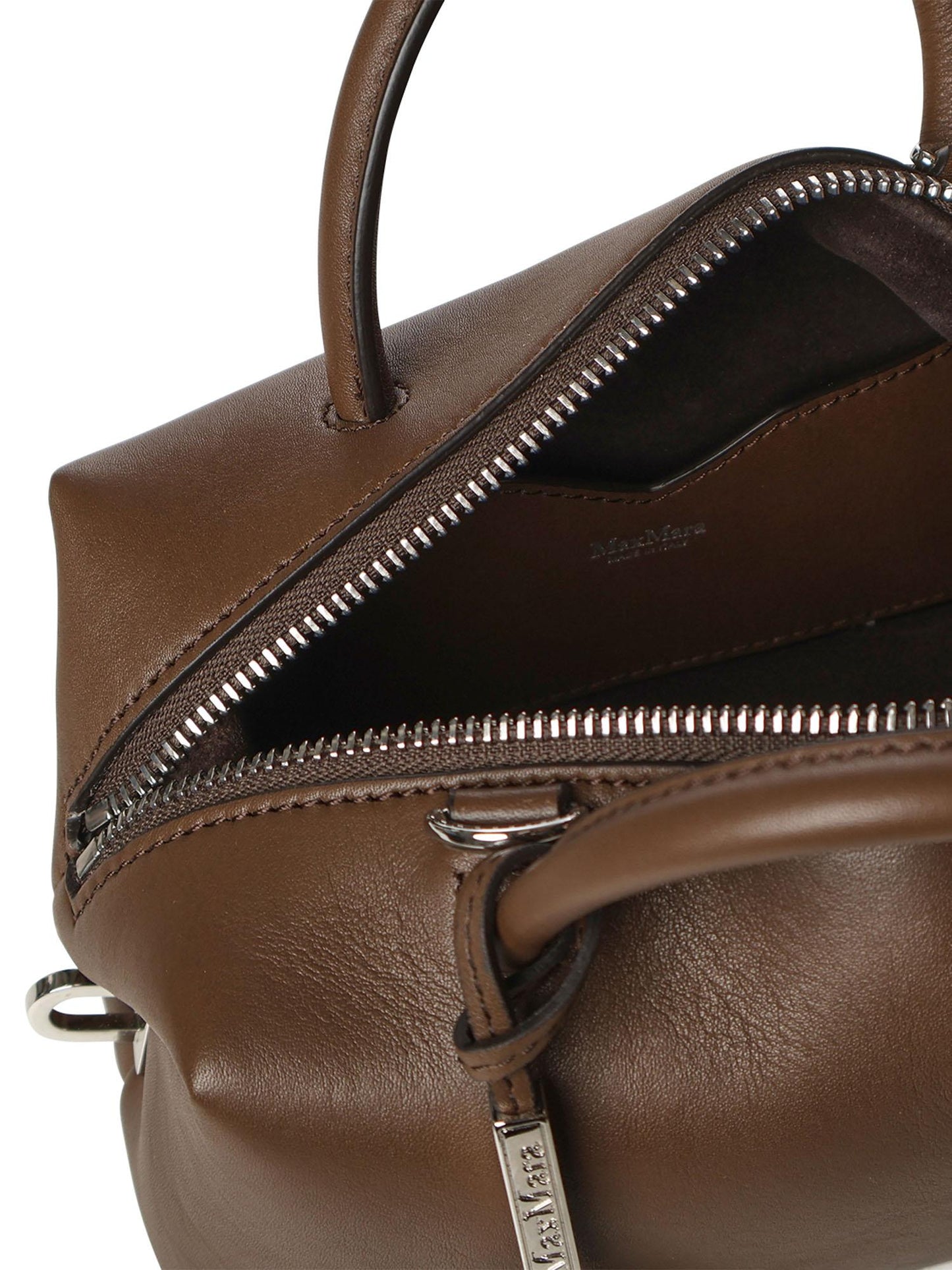 Bauletto in pelle con logo