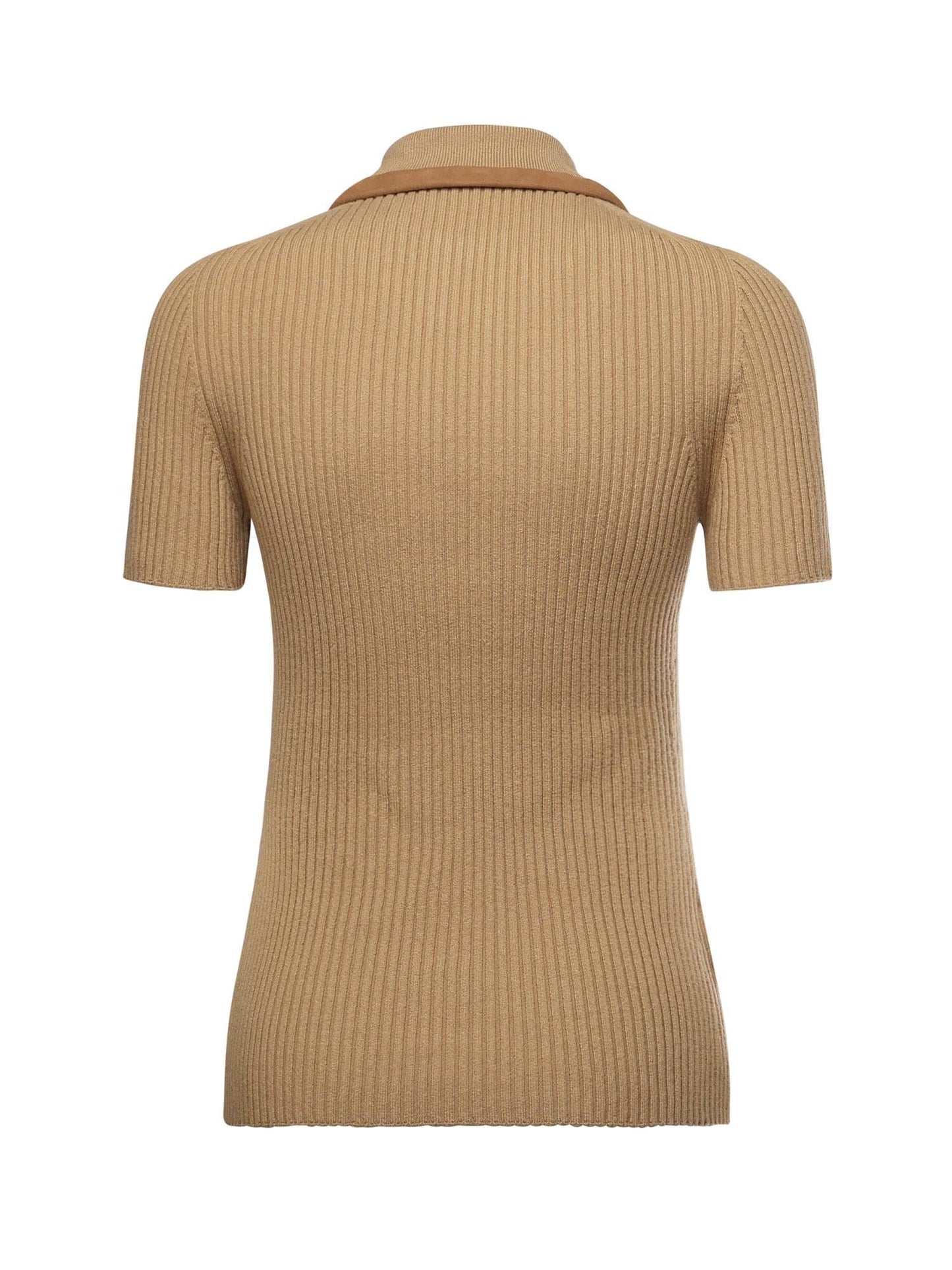 Polo in cashmere a coste