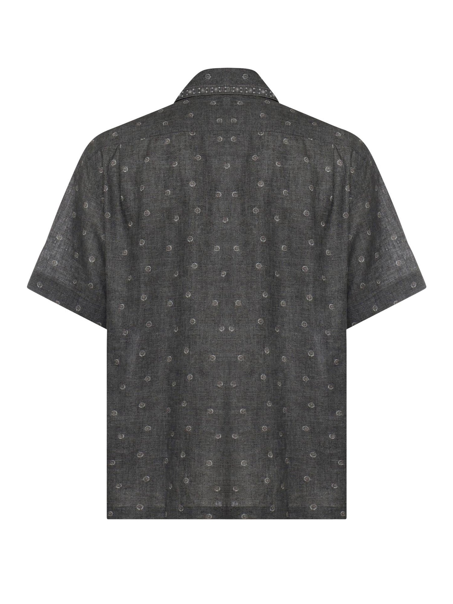 Camicia da bowling in lino e cotone