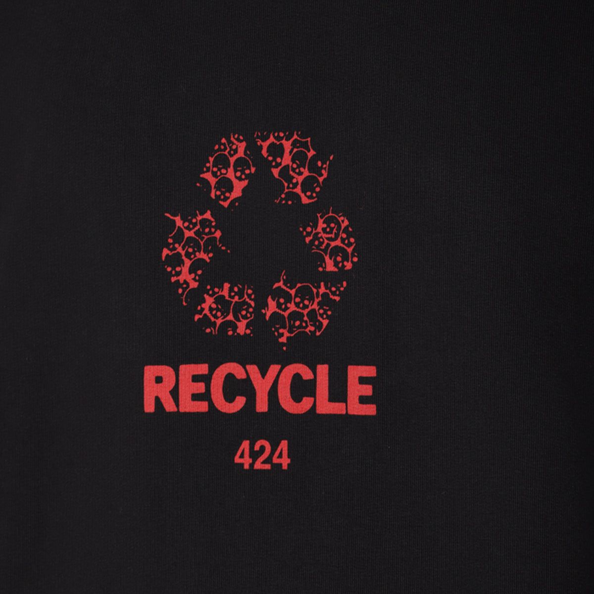 BLACK AND RED COTTON BLEND SWEATSHIRT
