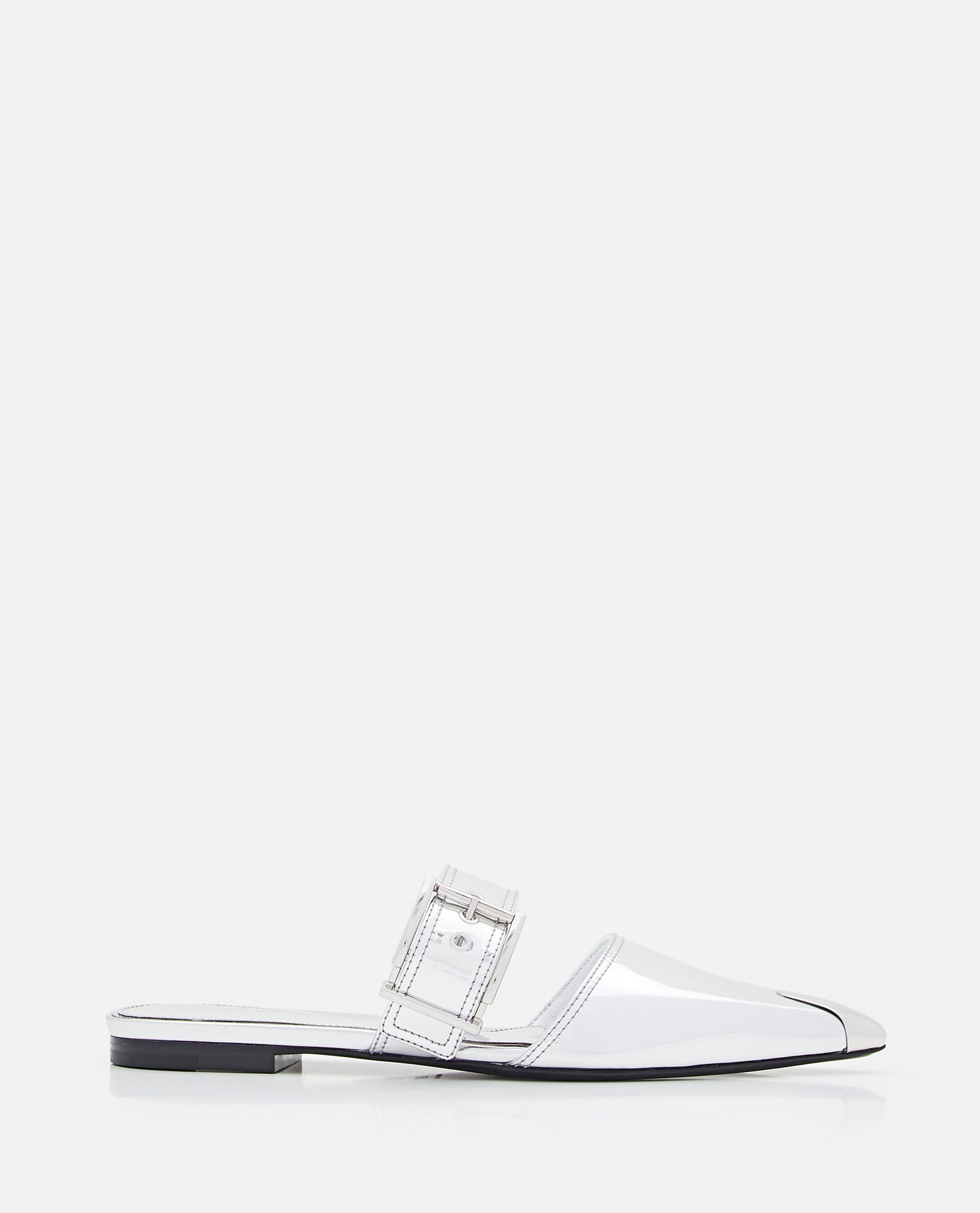 MIRROR POINTED OPEN BACK SANDALS