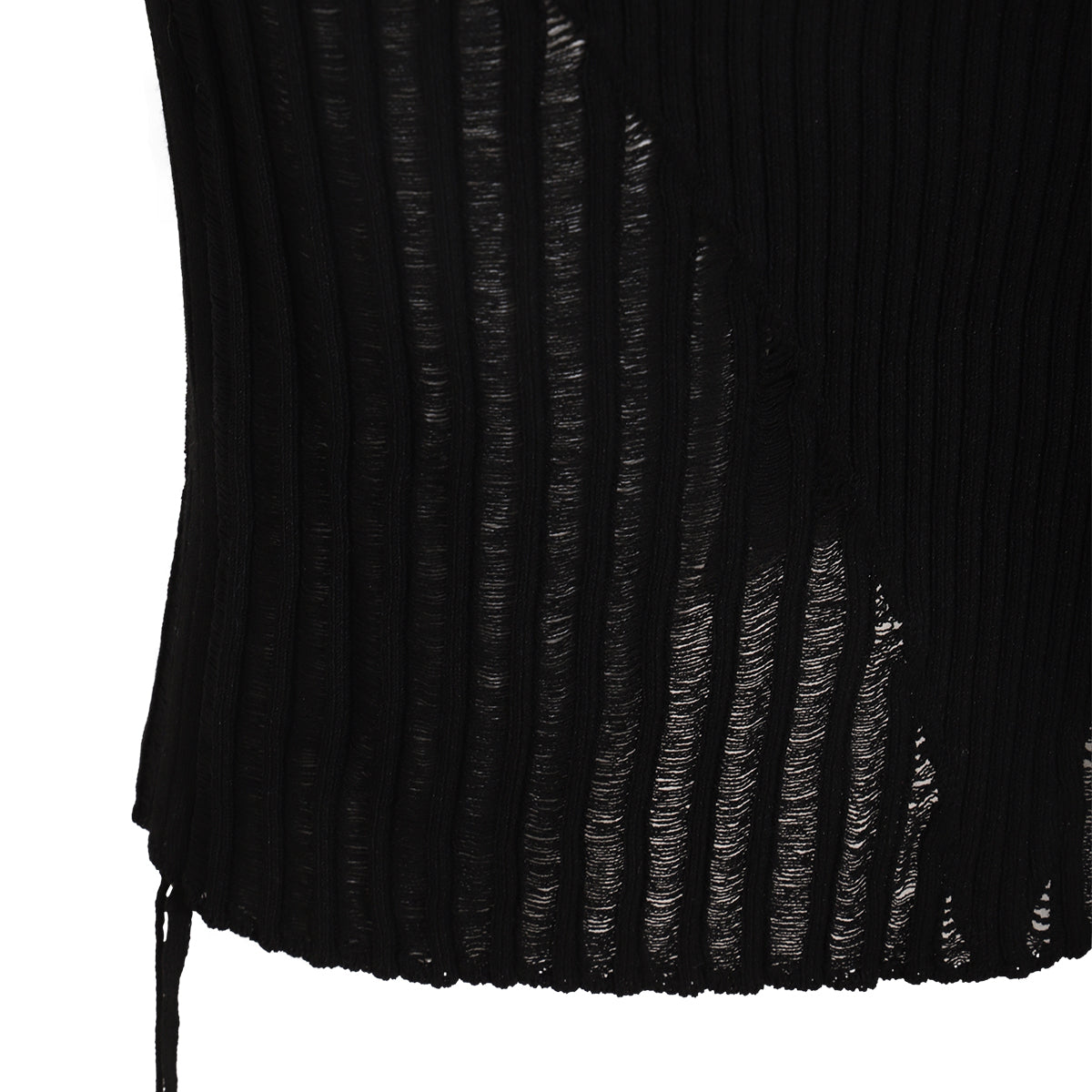 BLACK VISCOSE BLEND SKIRT