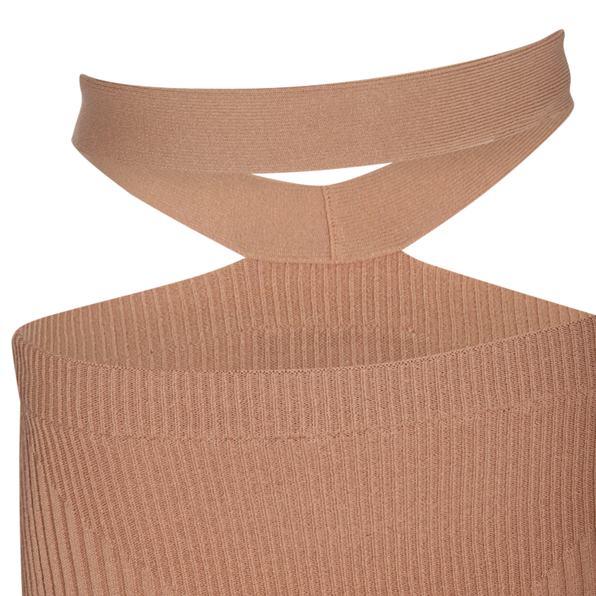 NUDE VISCOSE BLEND SKIRT