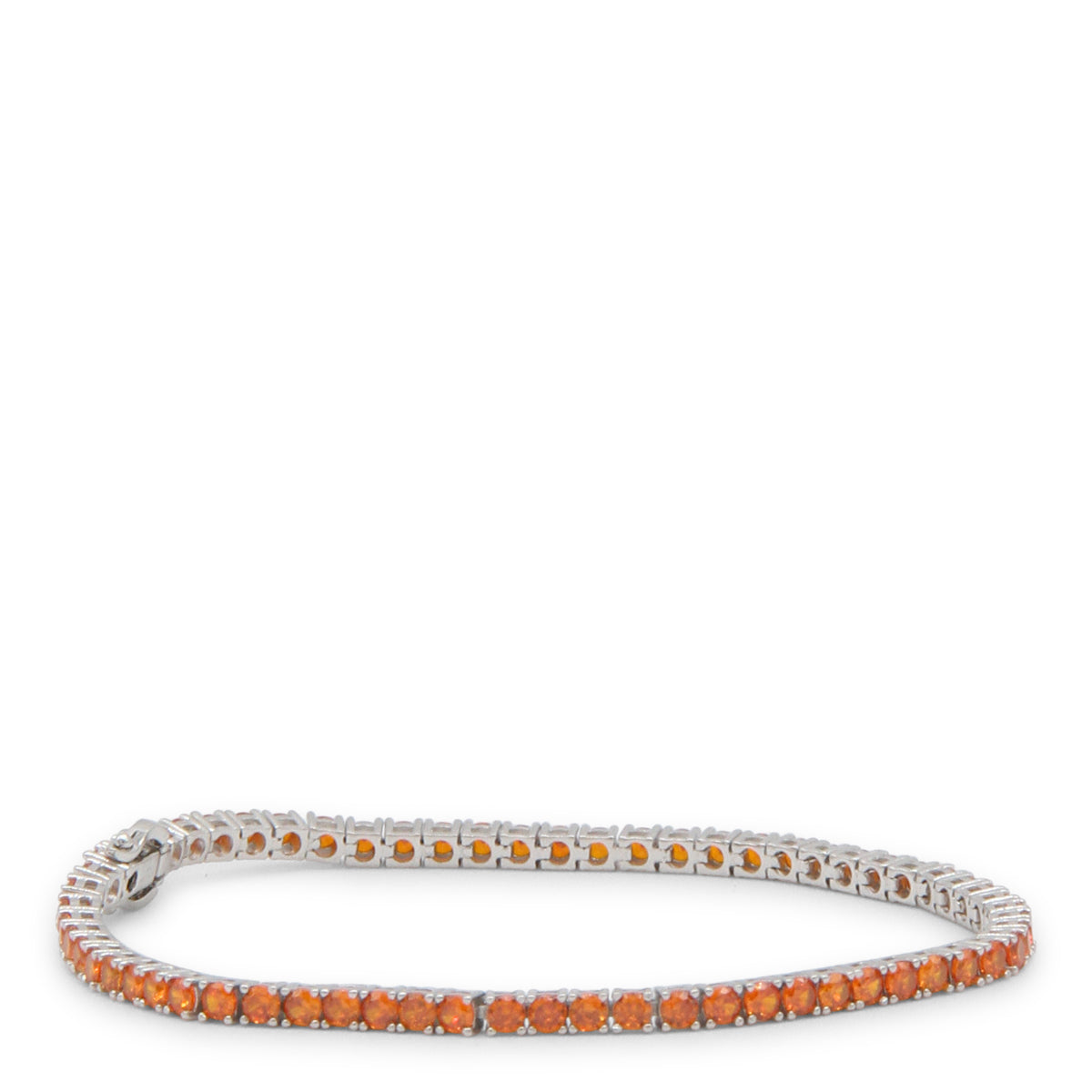 ORANGE METAL SORBET TENNIS BRACELET