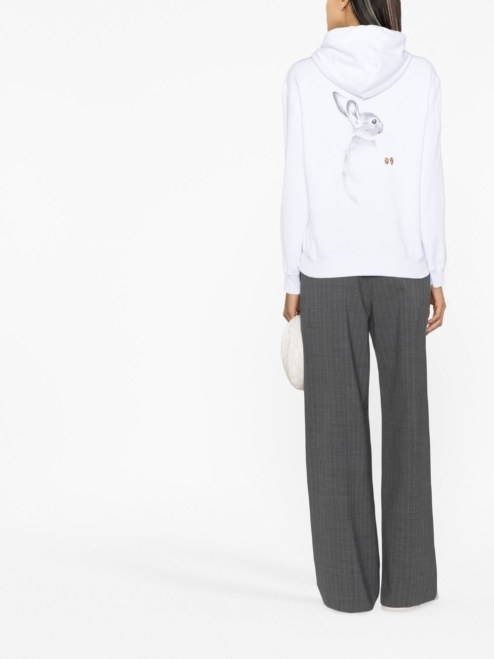WHITE COTTON RABBIT SWEATSHIRT