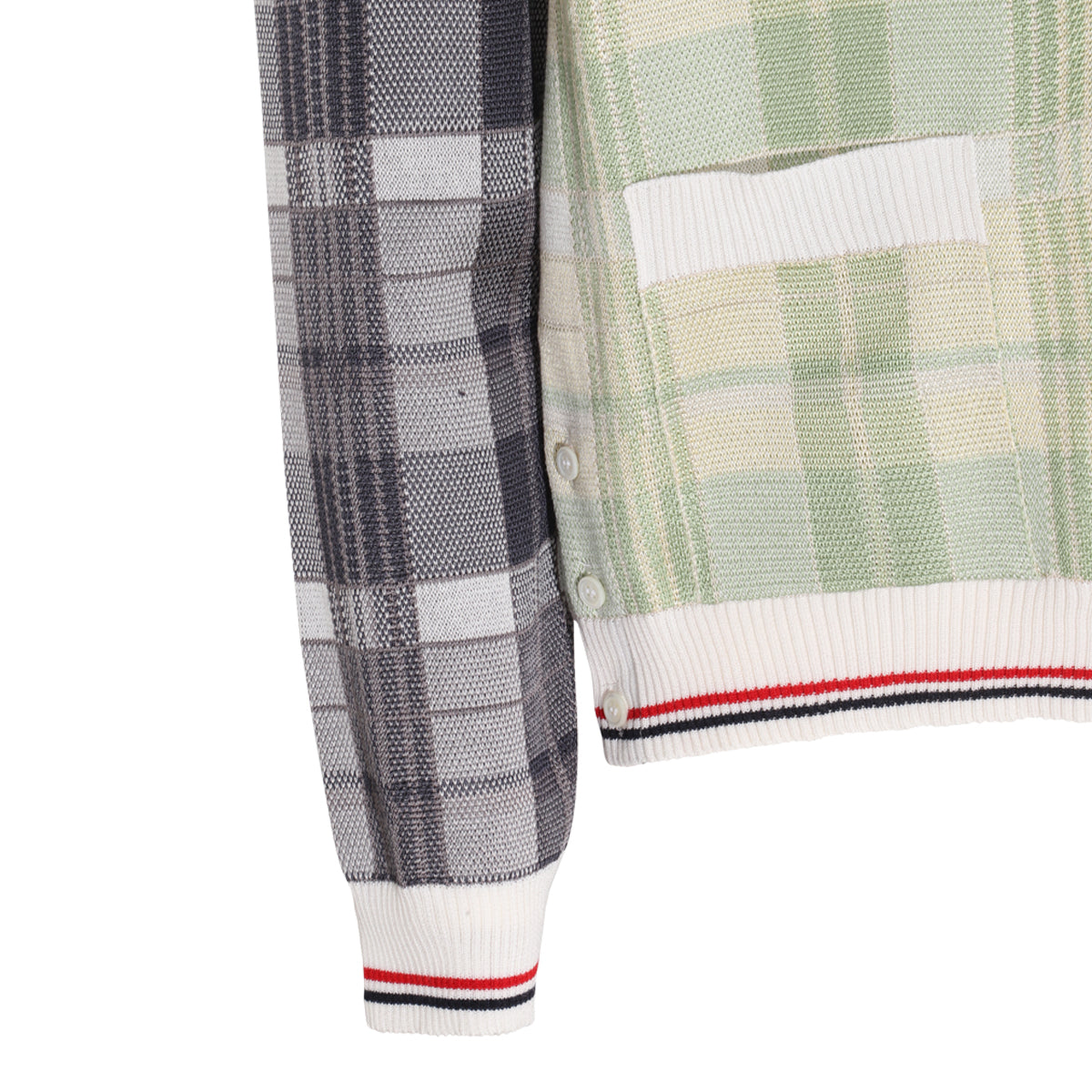 MULTICOLOUR CHECK COTTON PASTEL CARDIGAN