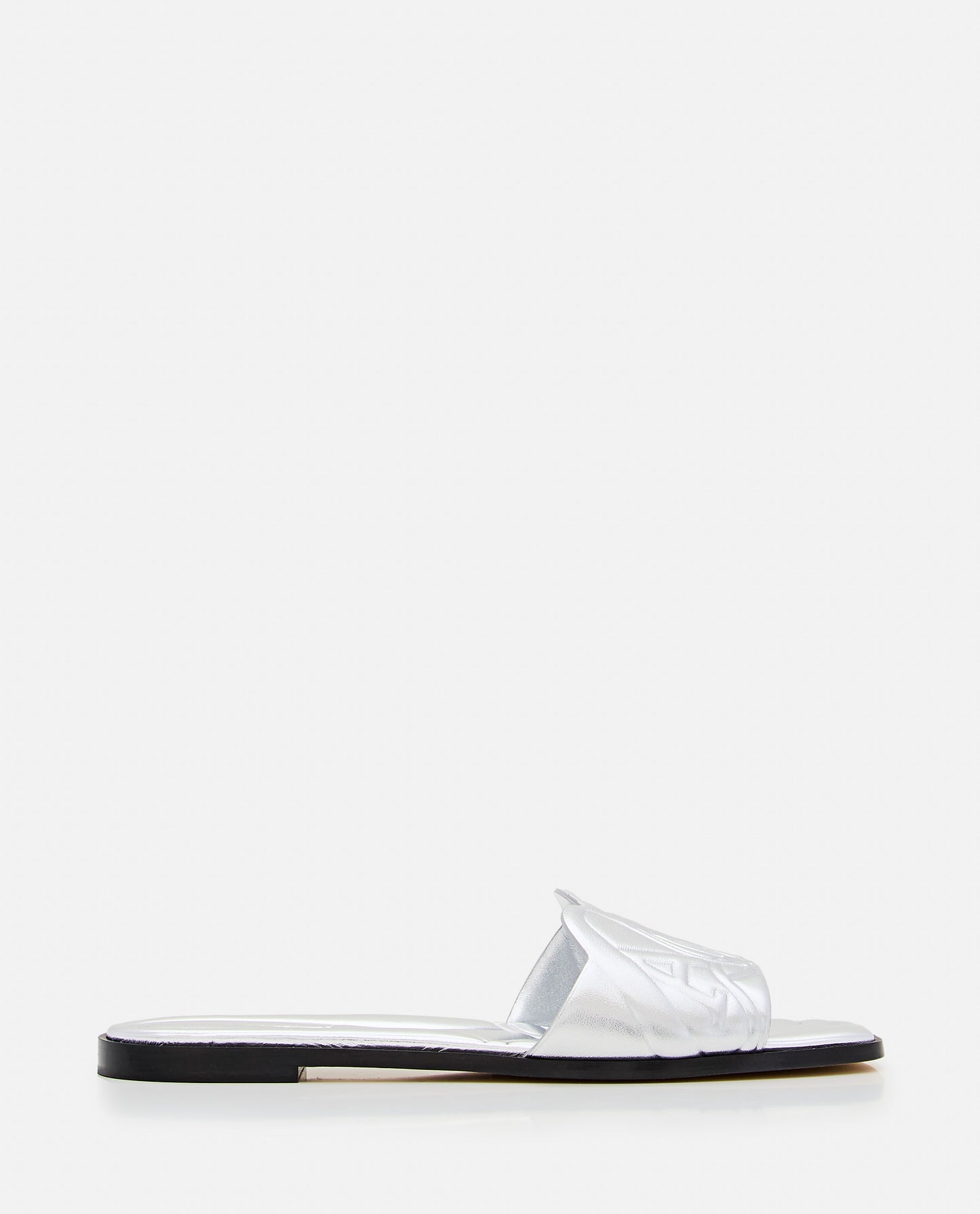 FLAT LEATHER SLIDE SANDAL