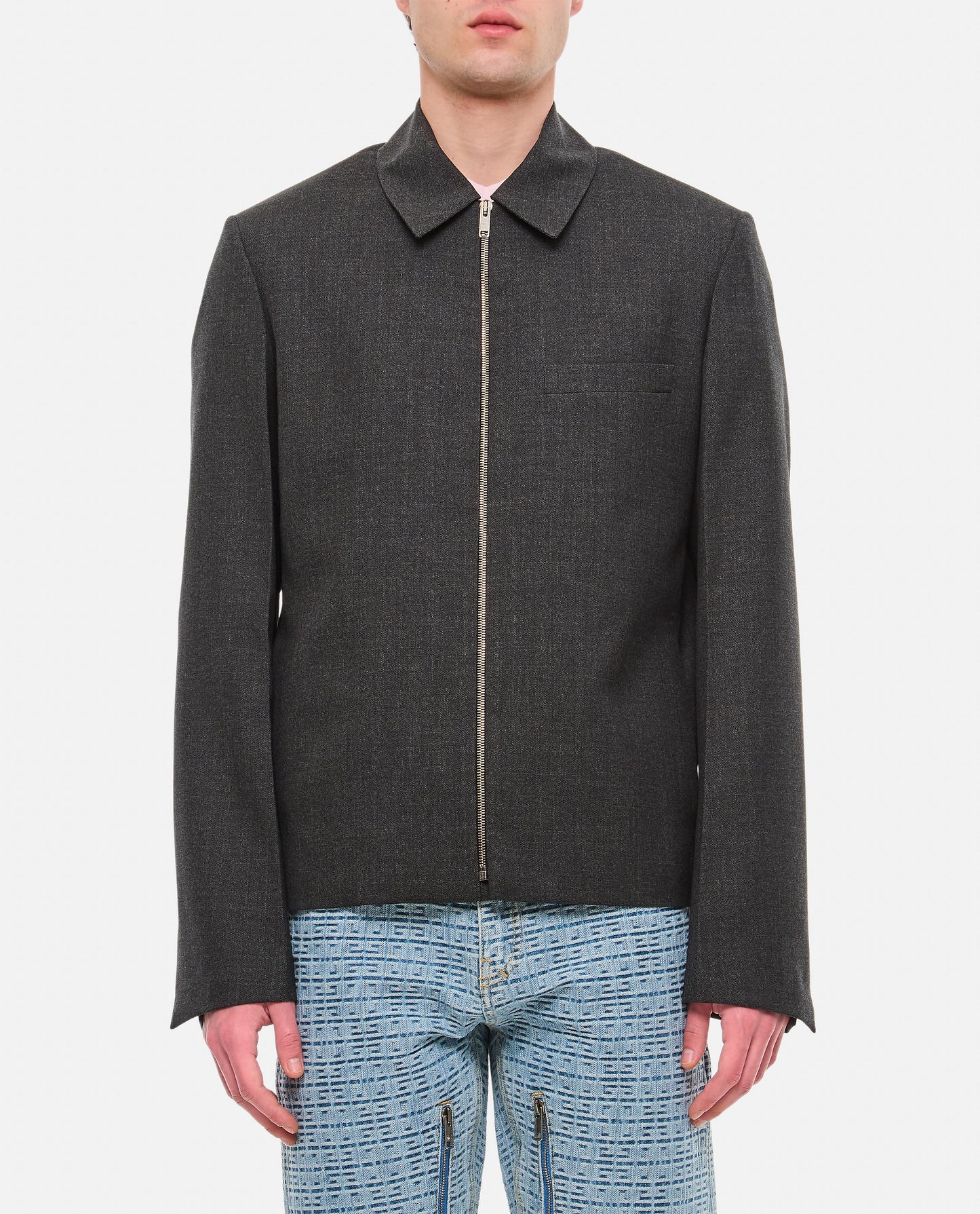 ZIPPED SHORT STRUCTURED JACKET