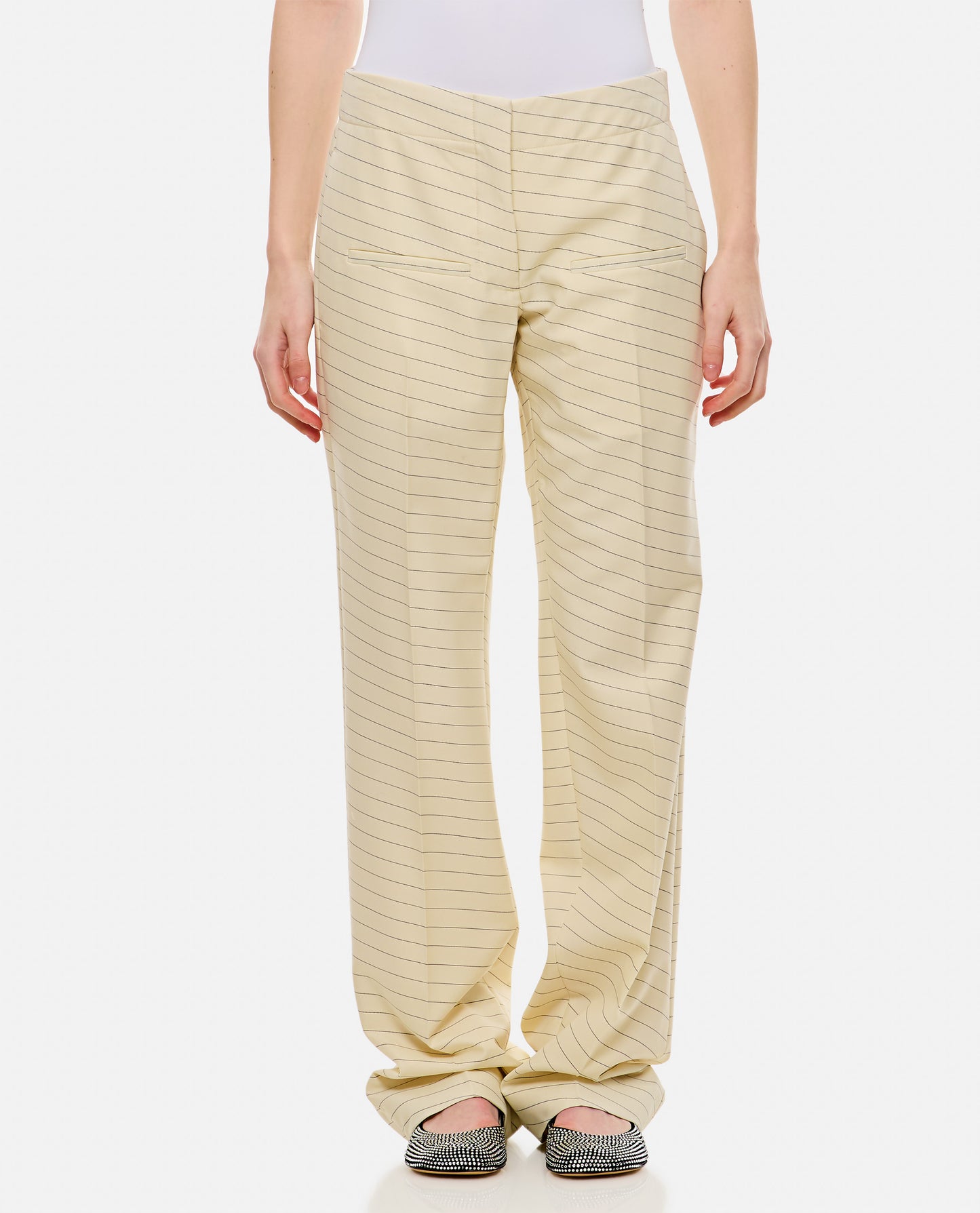 FRONT POCKET STRAIGHT TROUSERS