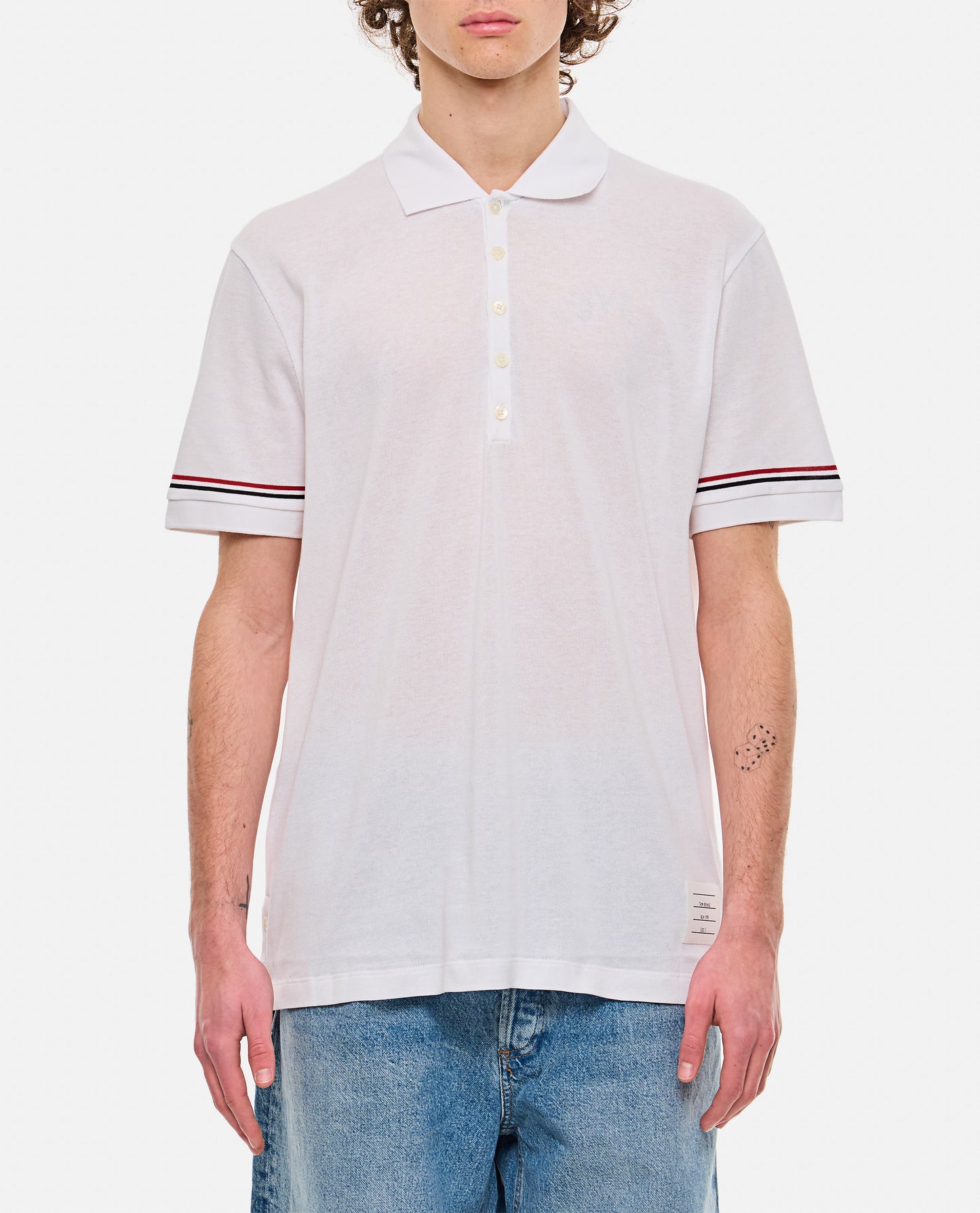 RIBBED CUFF POLO SHIRT