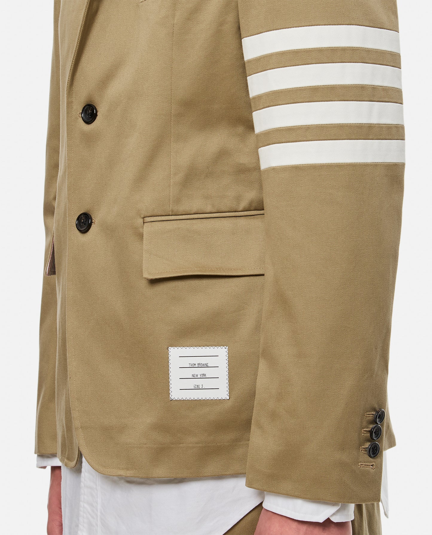 CLASSIC SPORT JACKET W/ 4 BAR IN COTTON TWILL